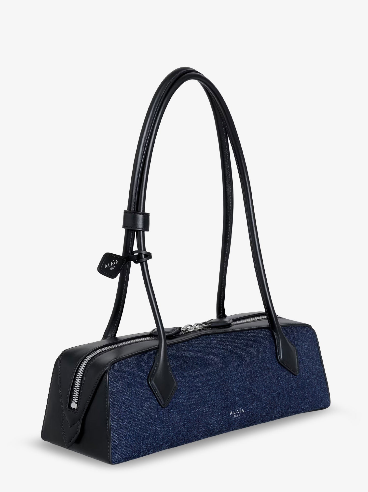 ALAIA Le Teckel denim shoulder bag