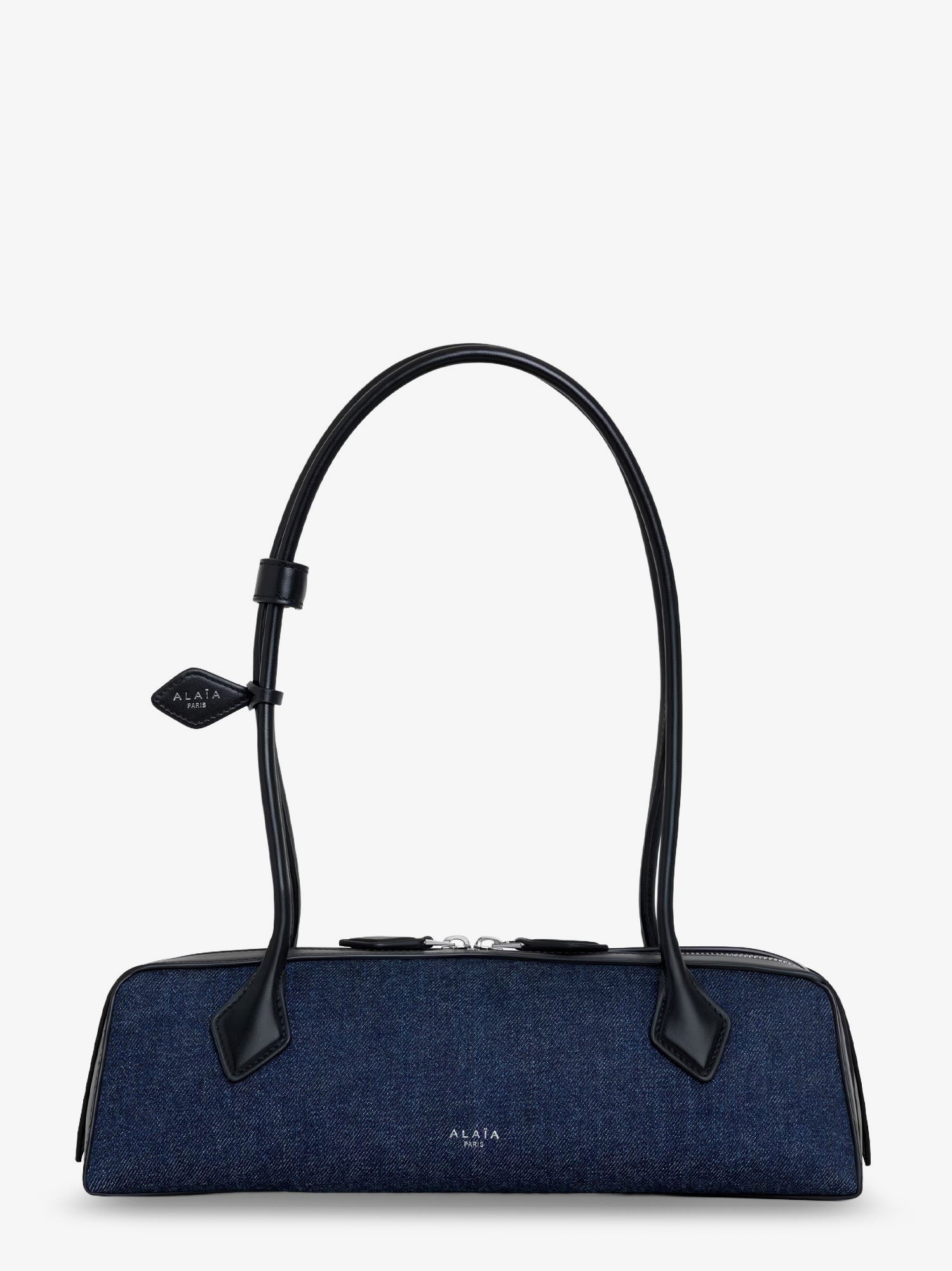ALAIA Le Teckel denim shoulder bag