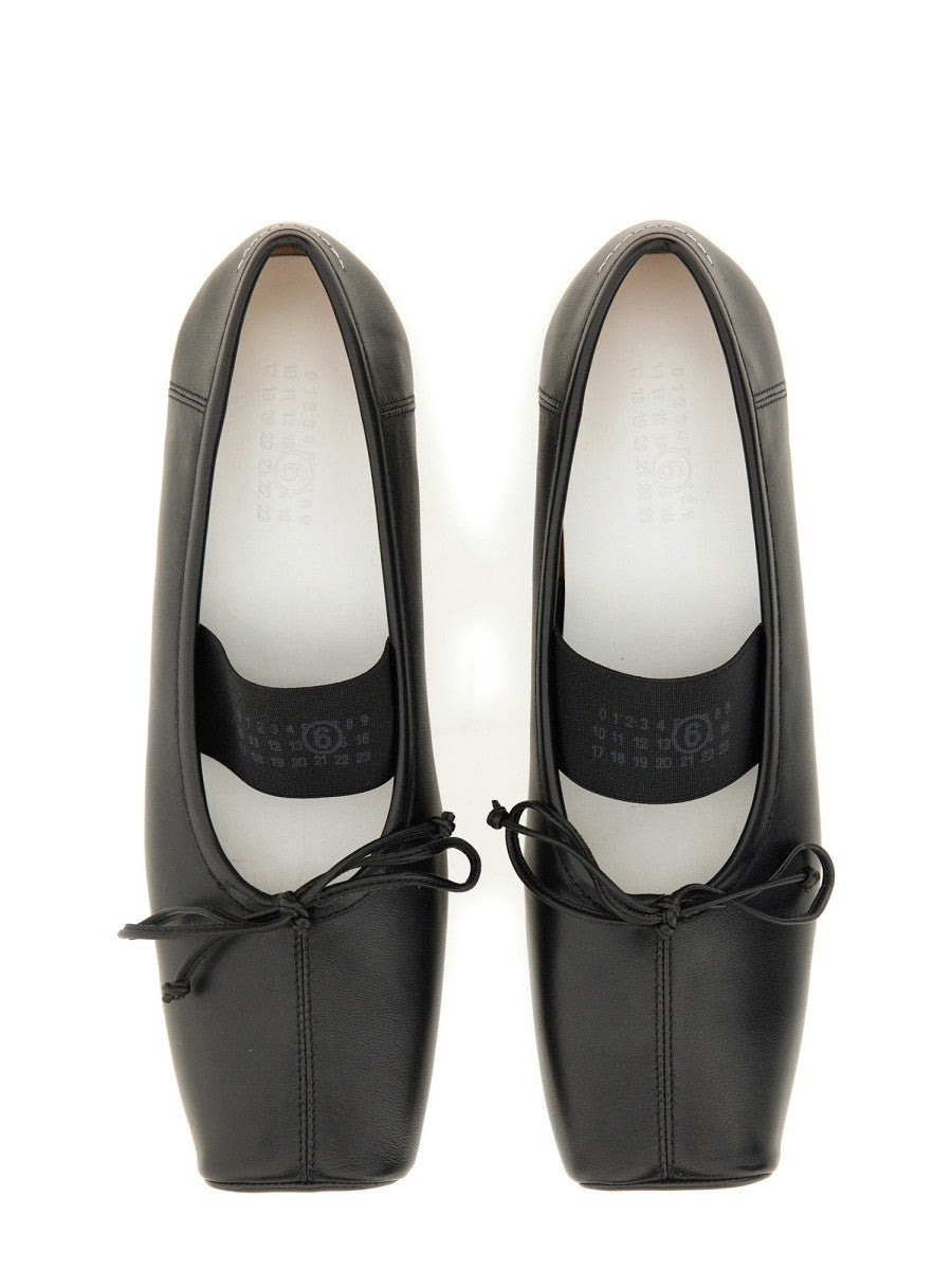MM6 MAISON MARGIELA LEATHER BALLERINA