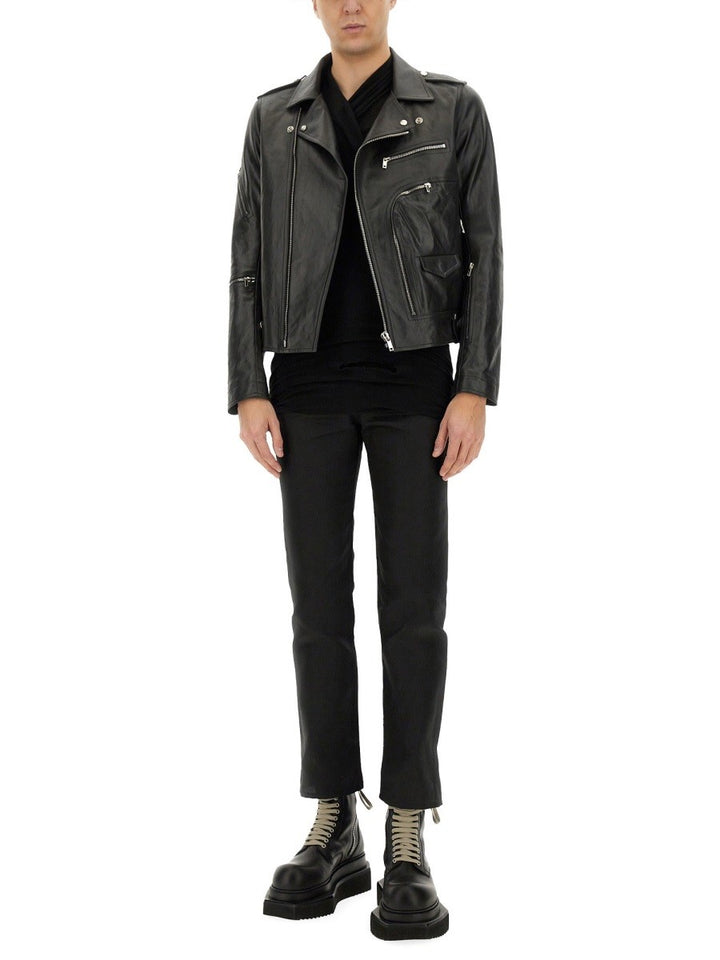 RICK OWENS LEATHER BAUHAUS JACKET