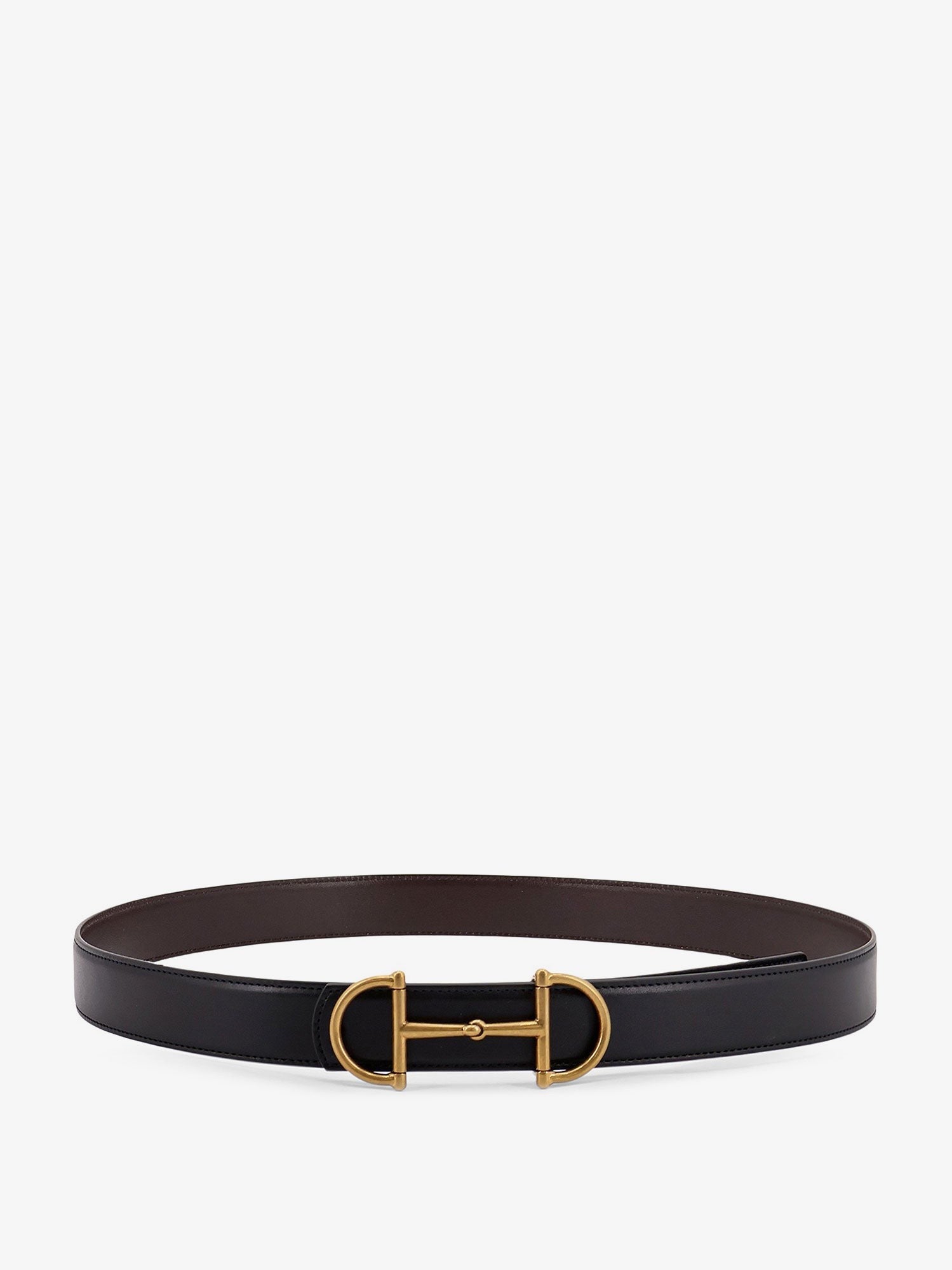 Gucci Leather belt with metal Horsebit