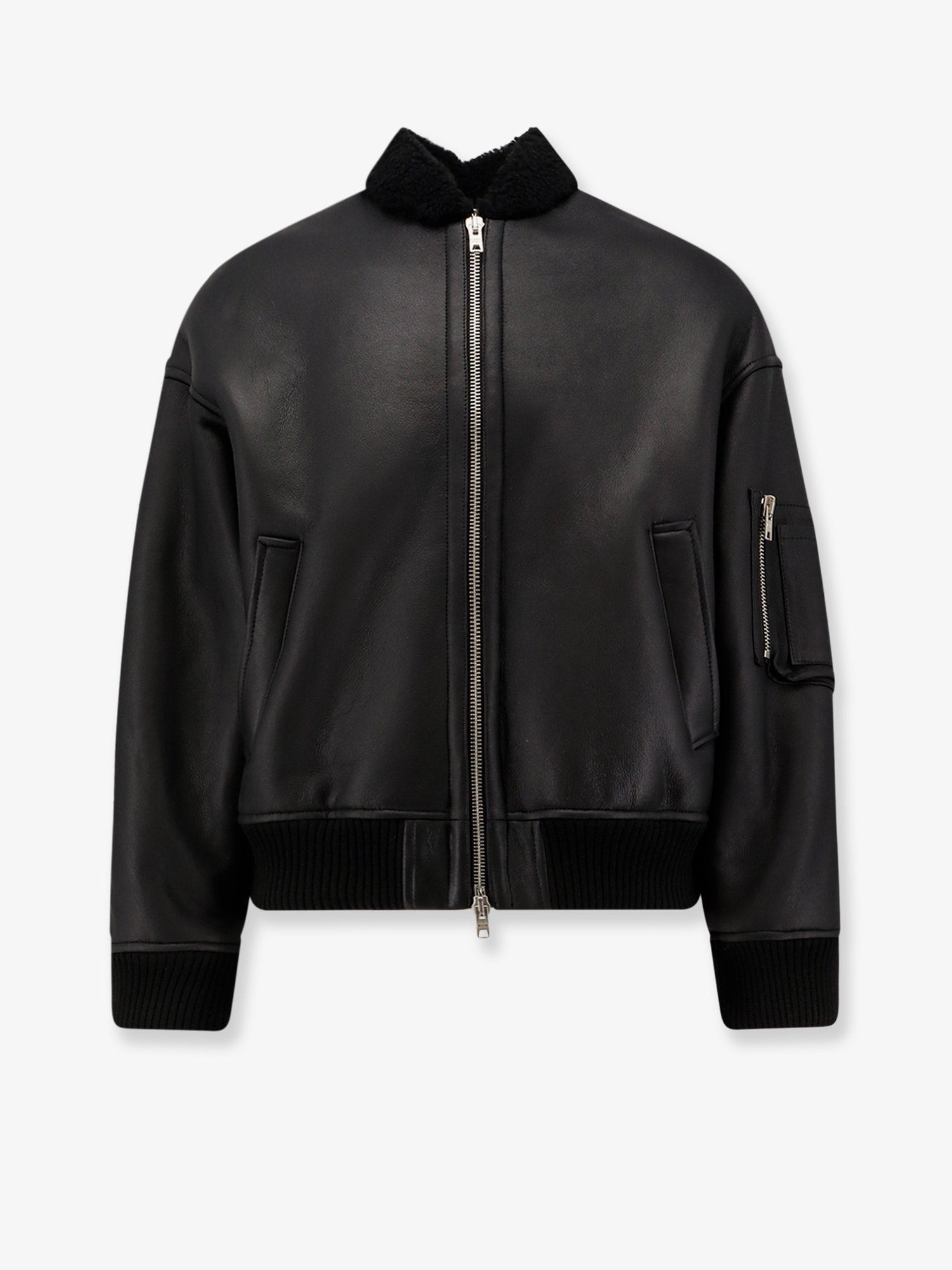 DFOUR Leather bomber jacket