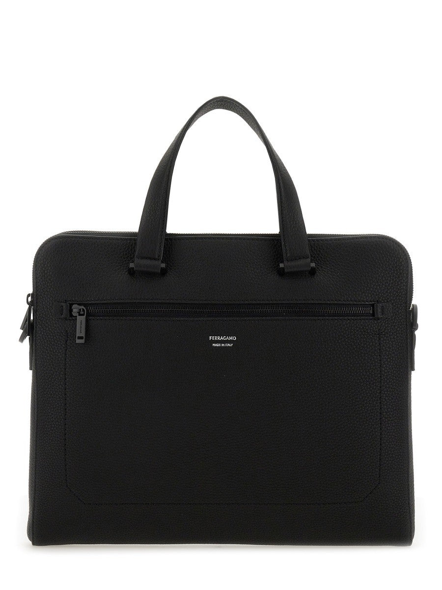 Ferragamo LEATHER BUSINESS BAG