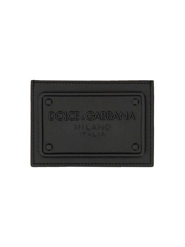 Dolce & Gabbana LEATHER CARD HOLDER WITH LOGO