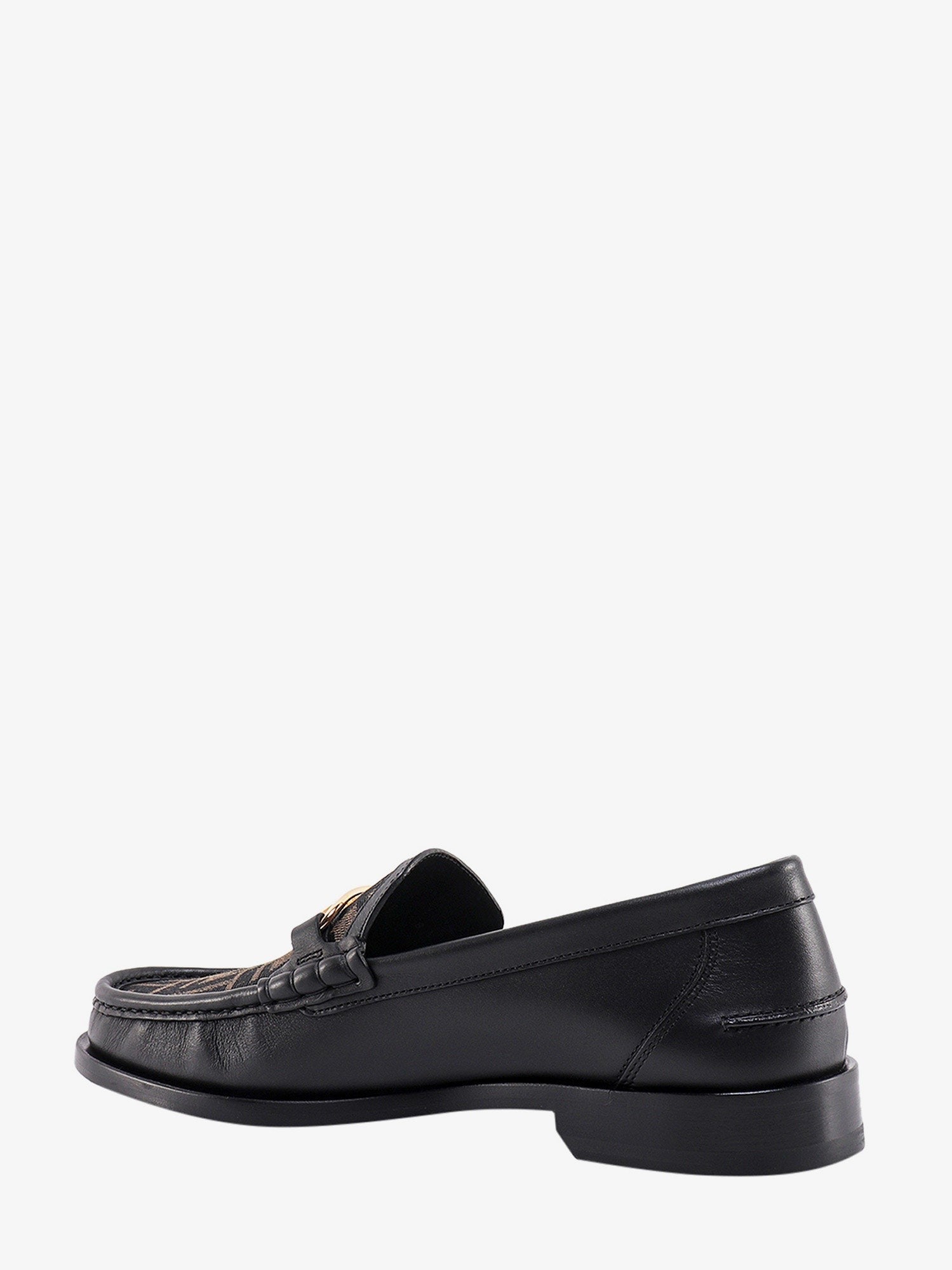 Fendi Fendi O' Lock leather loafer with FF insert