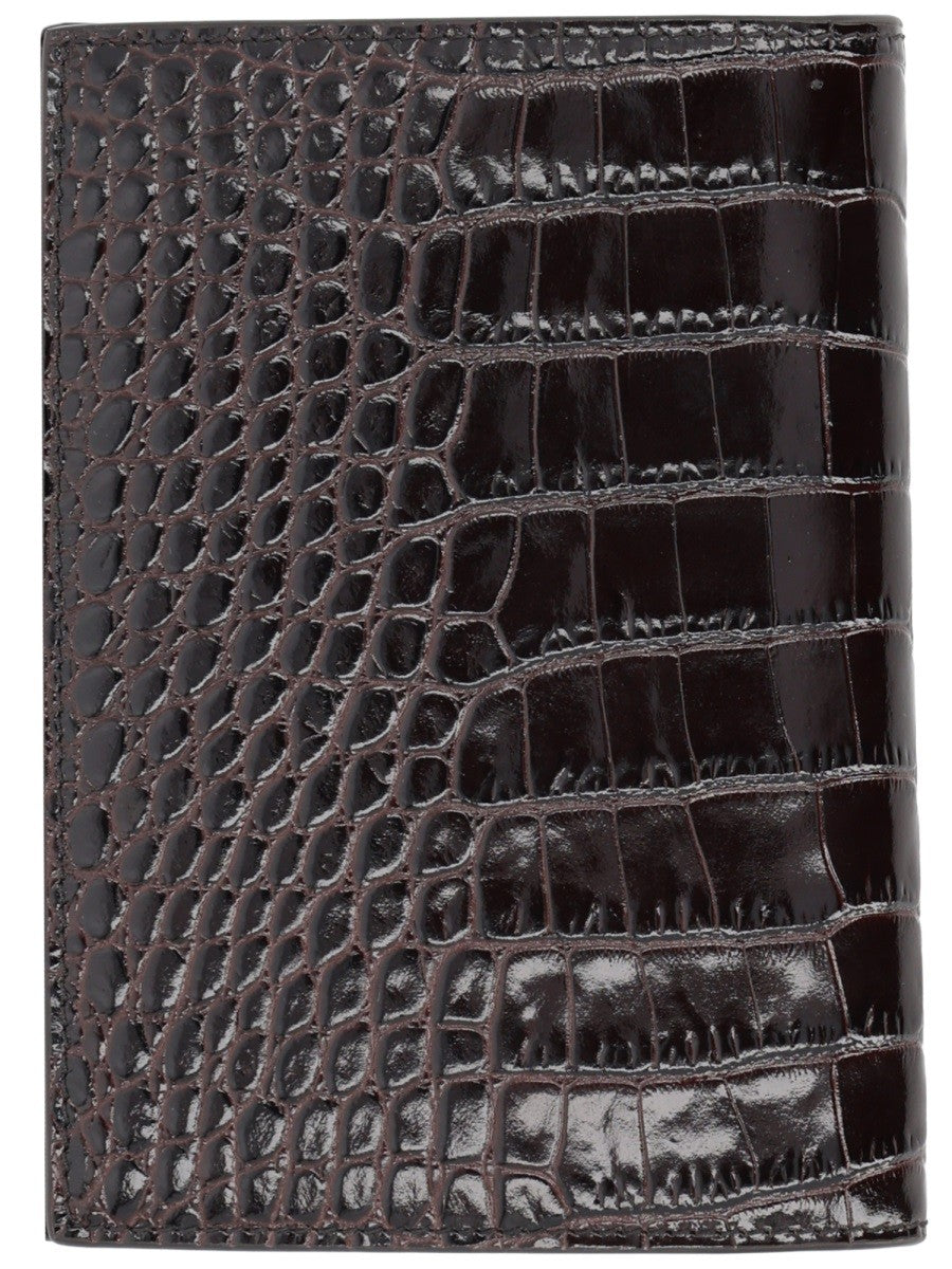 TOM FORD LEATHER PASSPORT HOLDER