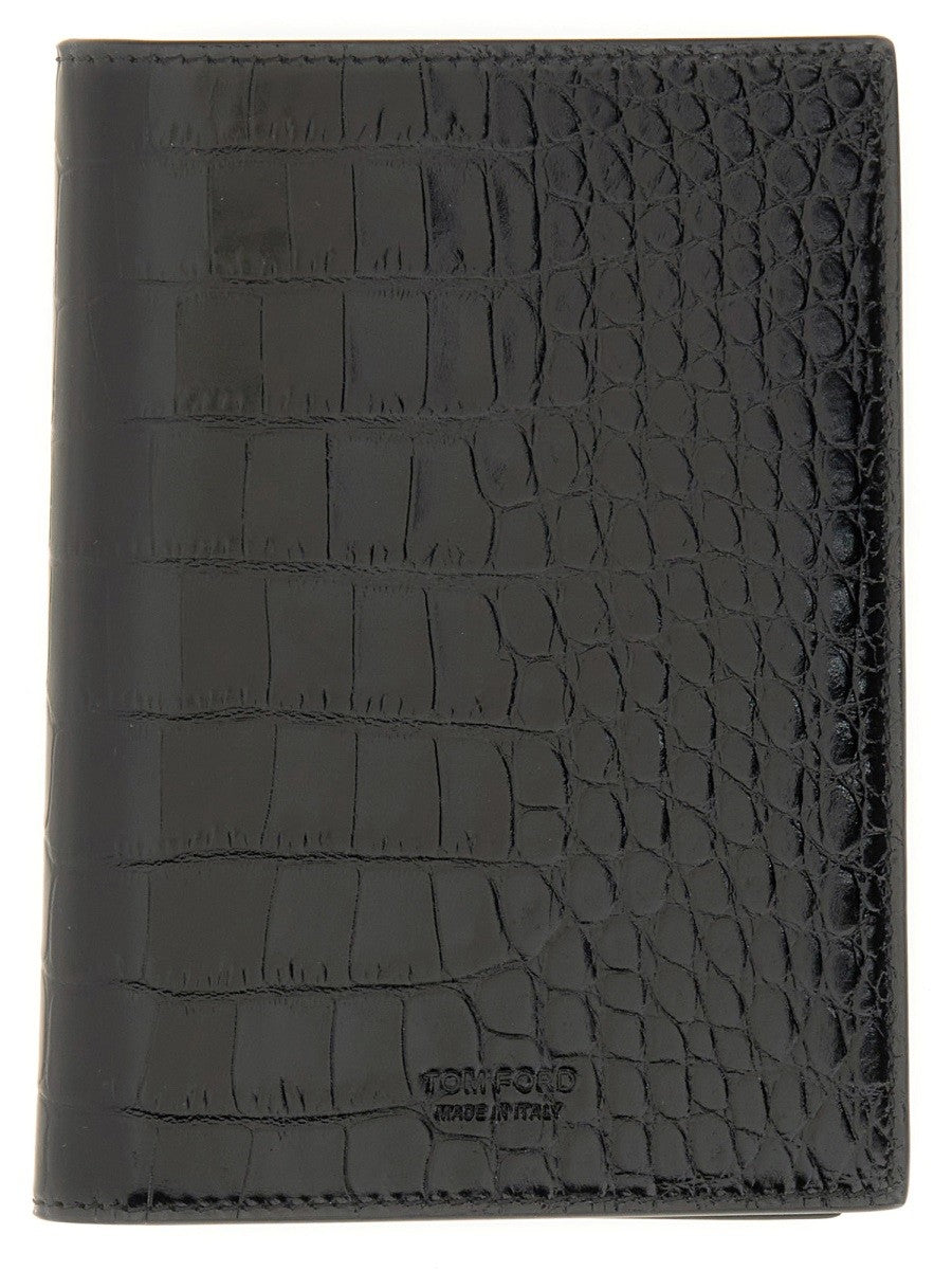 TOM FORD LEATHER PASSPORT HOLDER