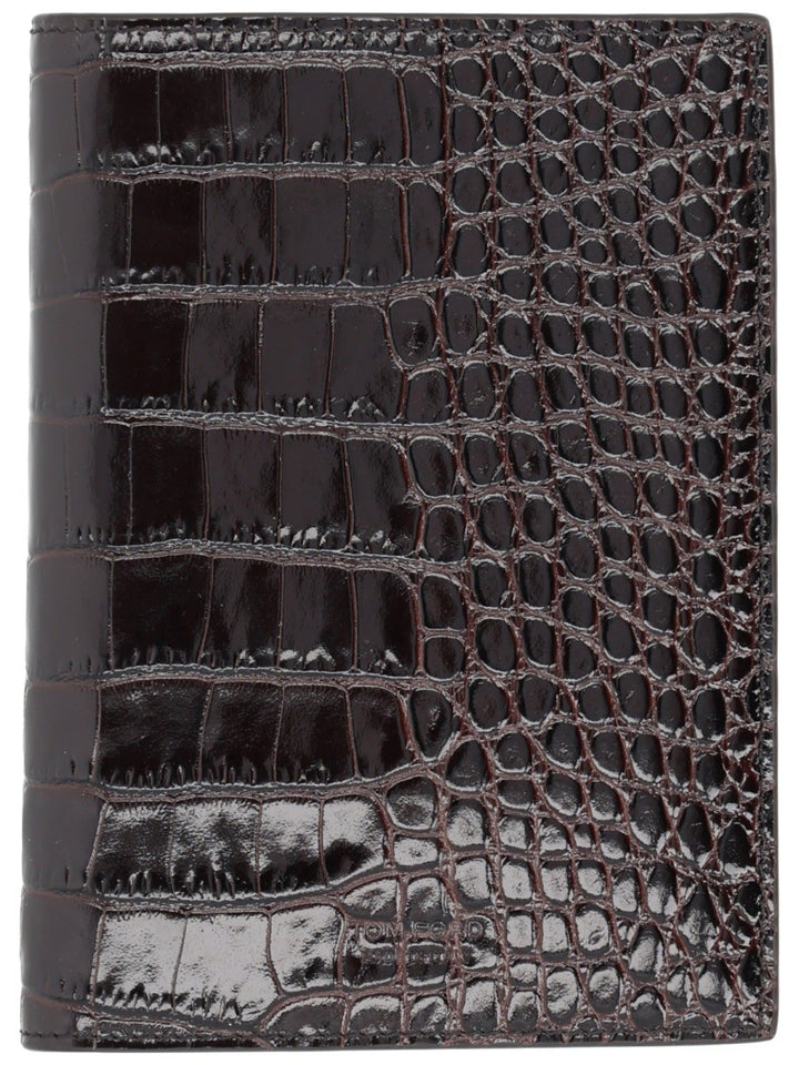 TOM FORD LEATHER PASSPORT HOLDER