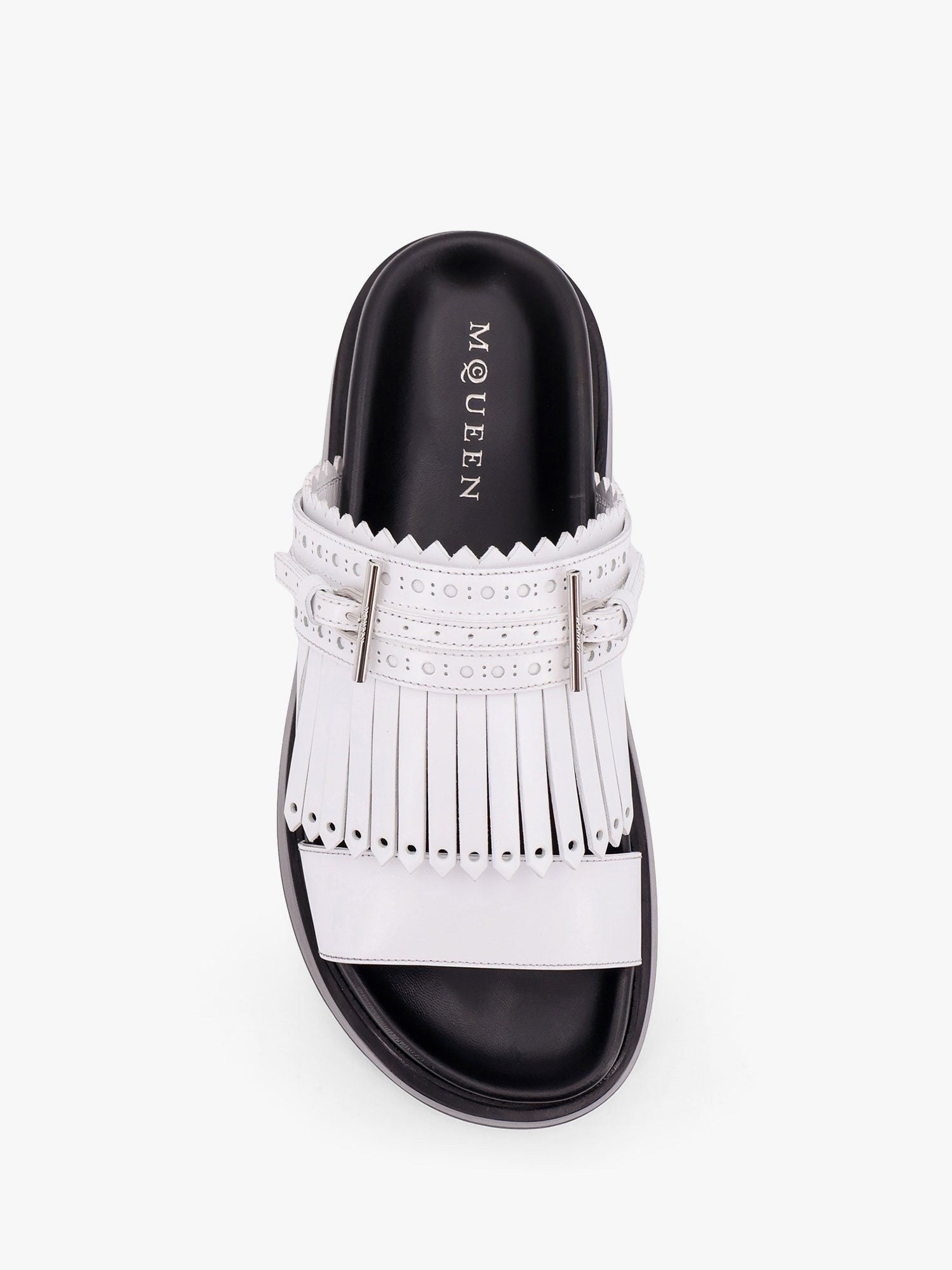 Alexander Mcqueen Leather sandals with leather fringe