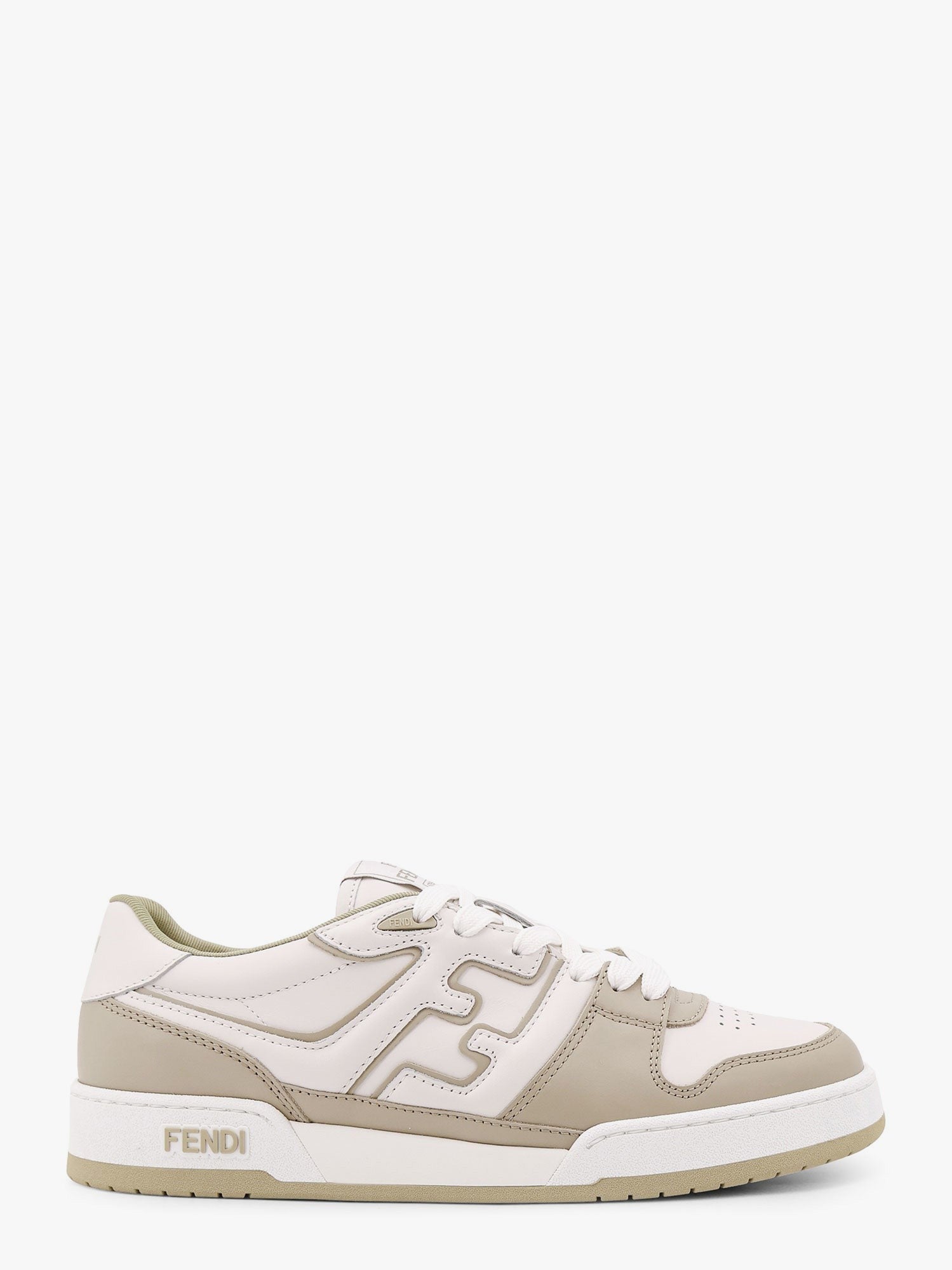 Fendi Leather sneakers with ff lateral logo