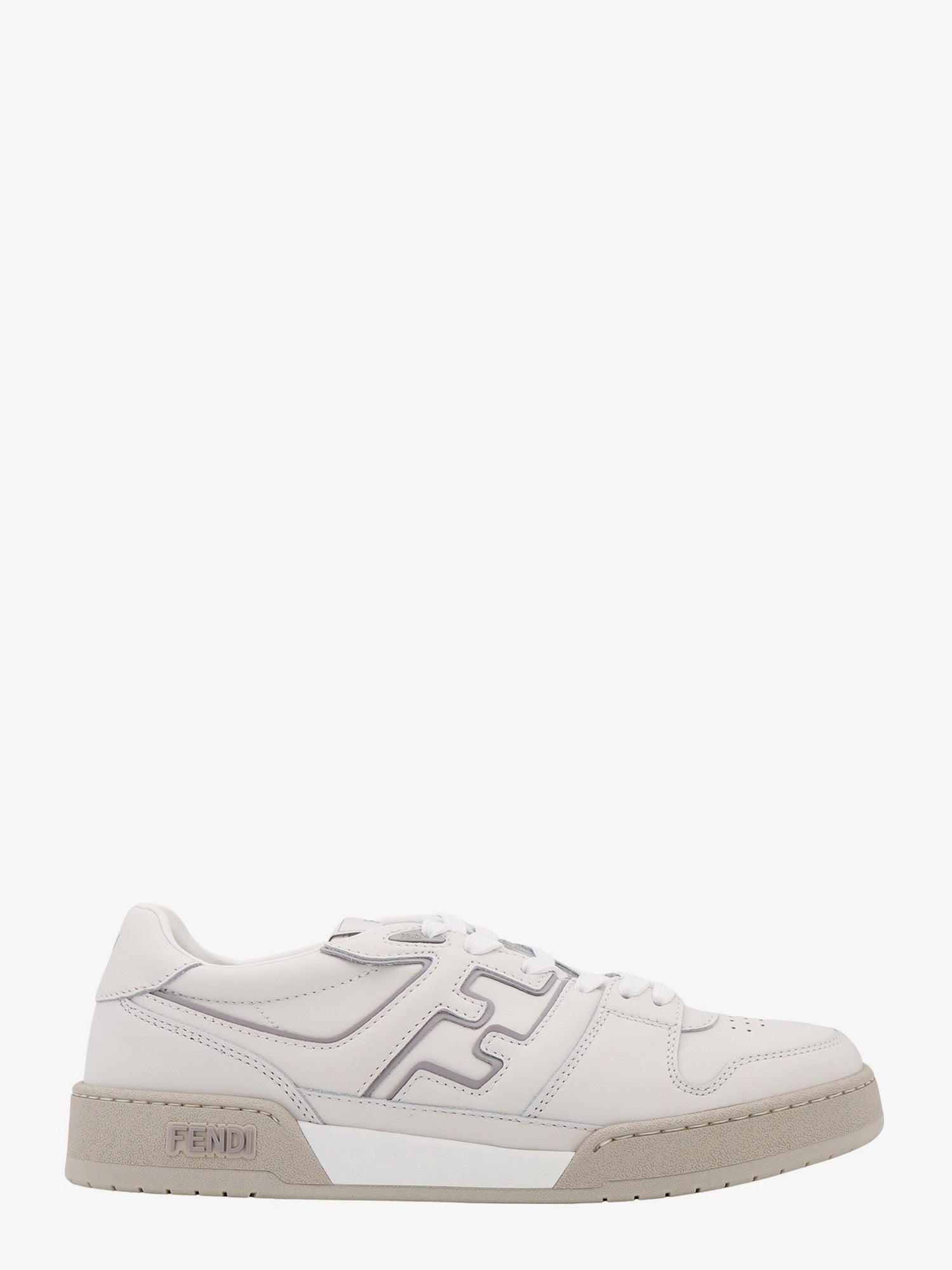 Fendi Leather sneakers with ff lateral logo