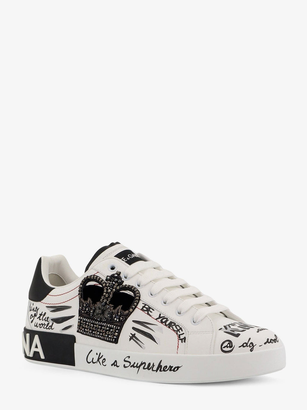 Dolce & Gabbana Leather sneakers with iconic prints