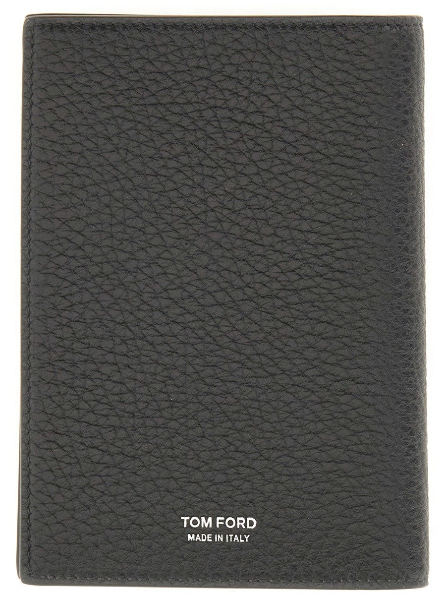 TOM FORD LEATHER "T" CARD HOLDER