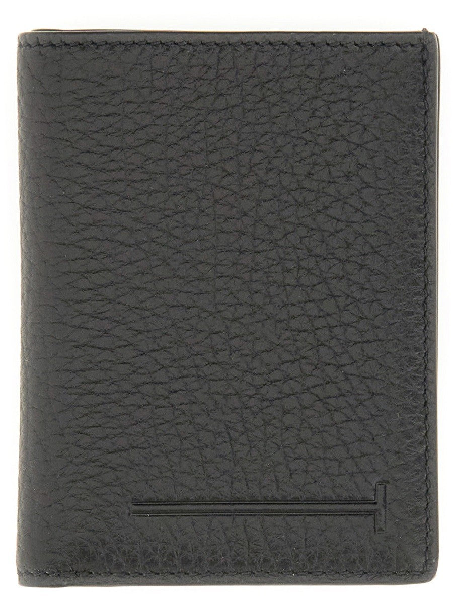 TOM FORD LEATHER "T" WALLET