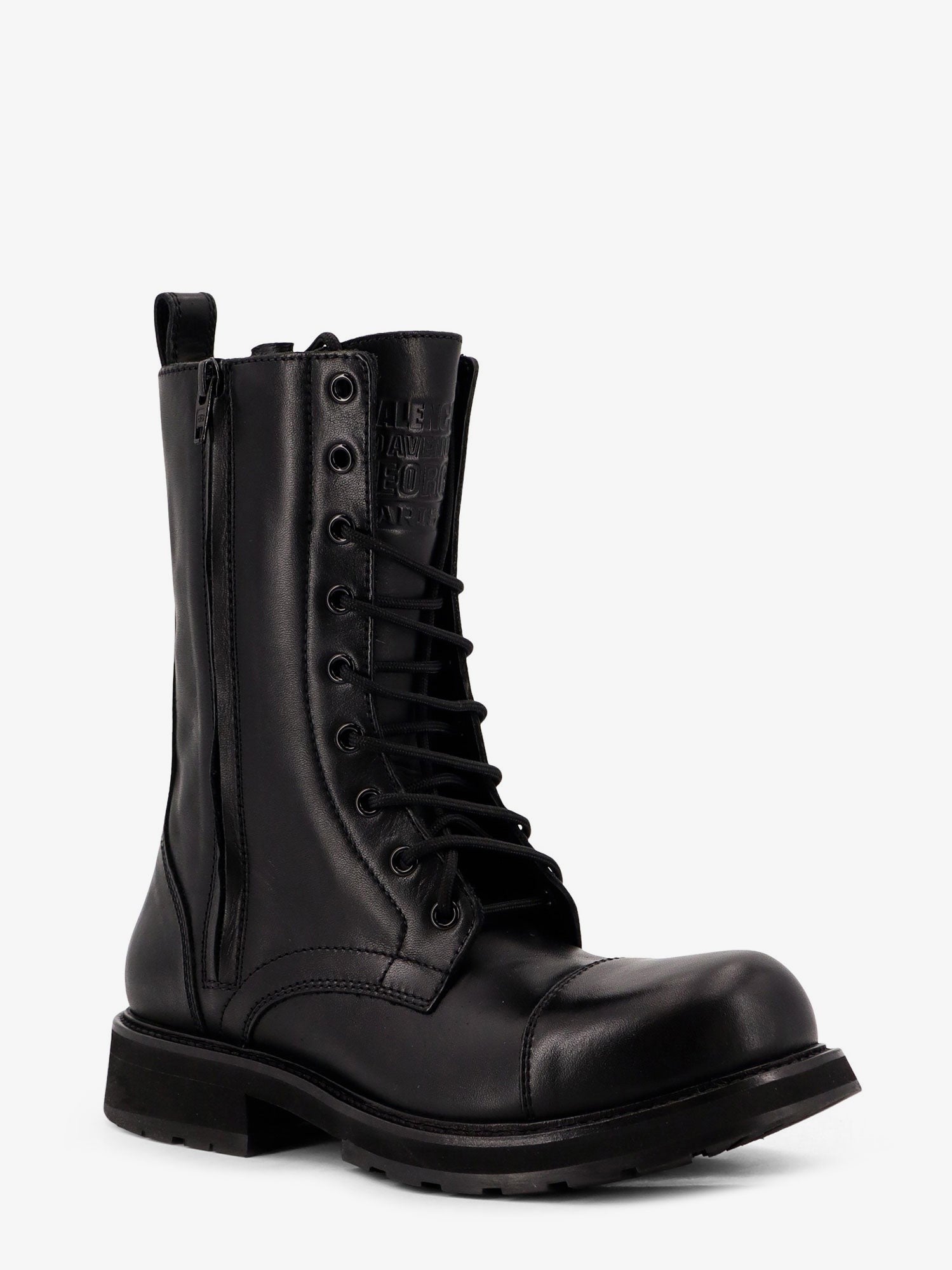 Balenciaga Leather Truck Laceup Boot