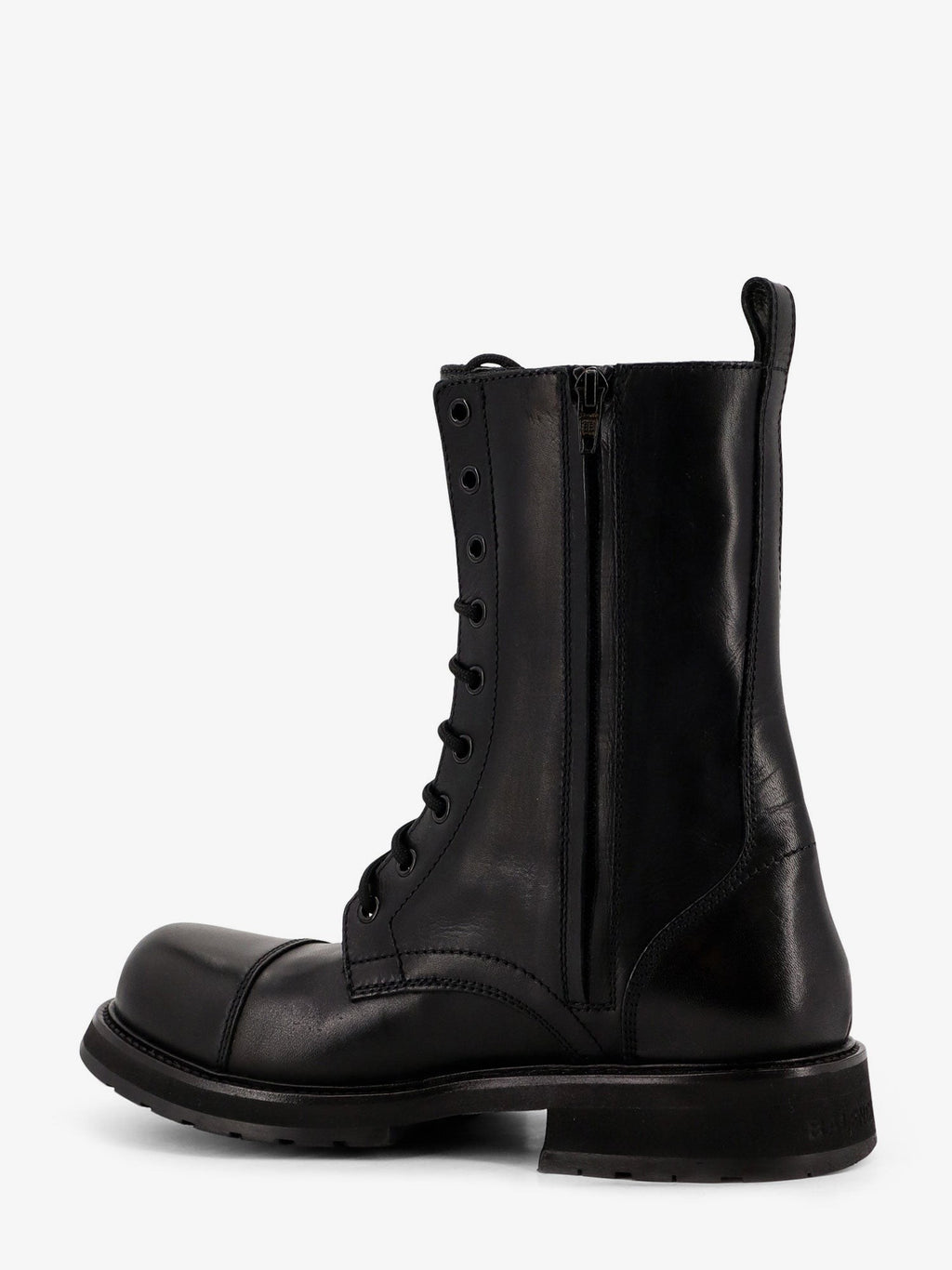 Balenciaga Leather Truck Laceup Boot