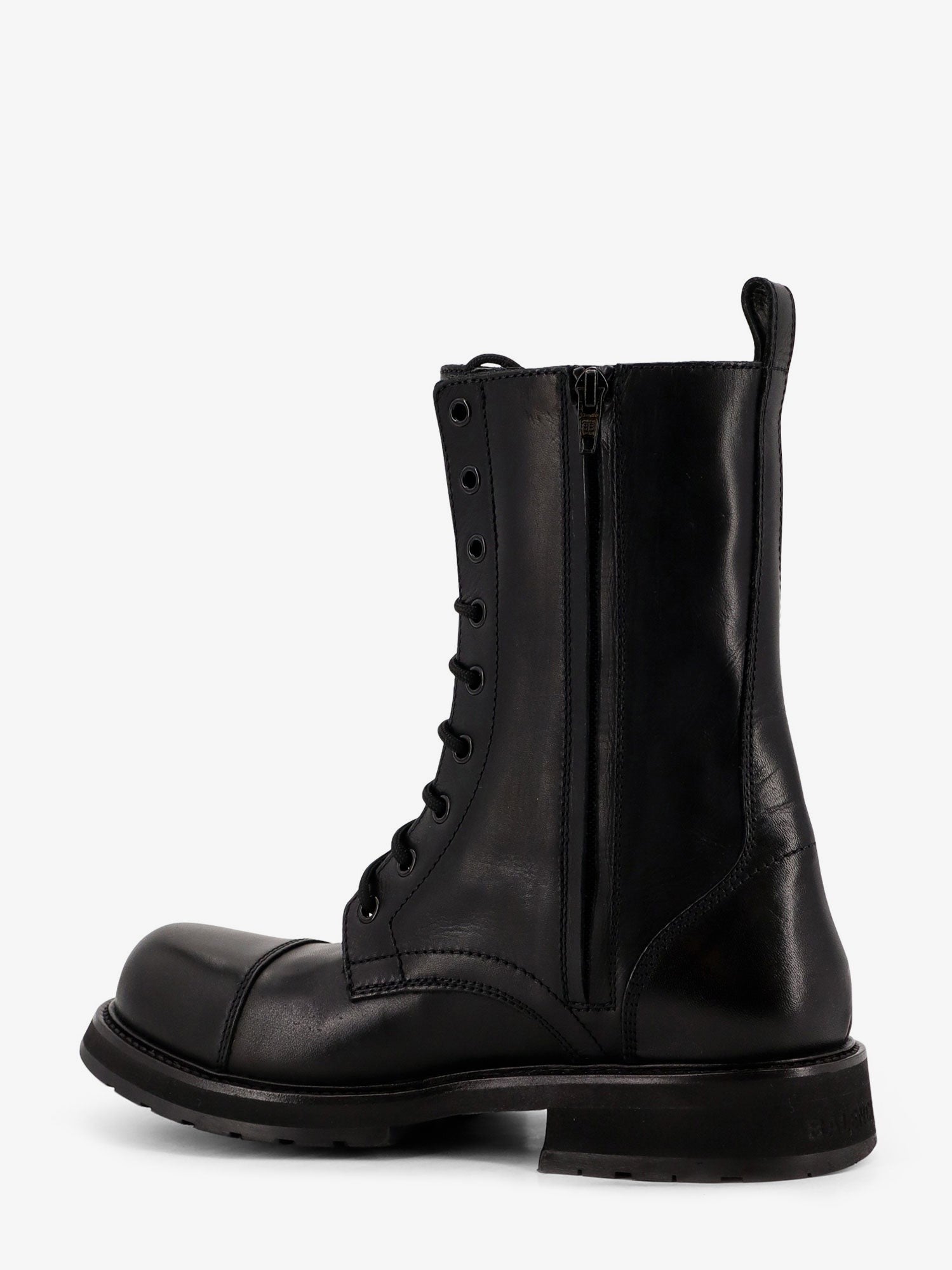 Balenciaga Leather Truck Laceup Boot