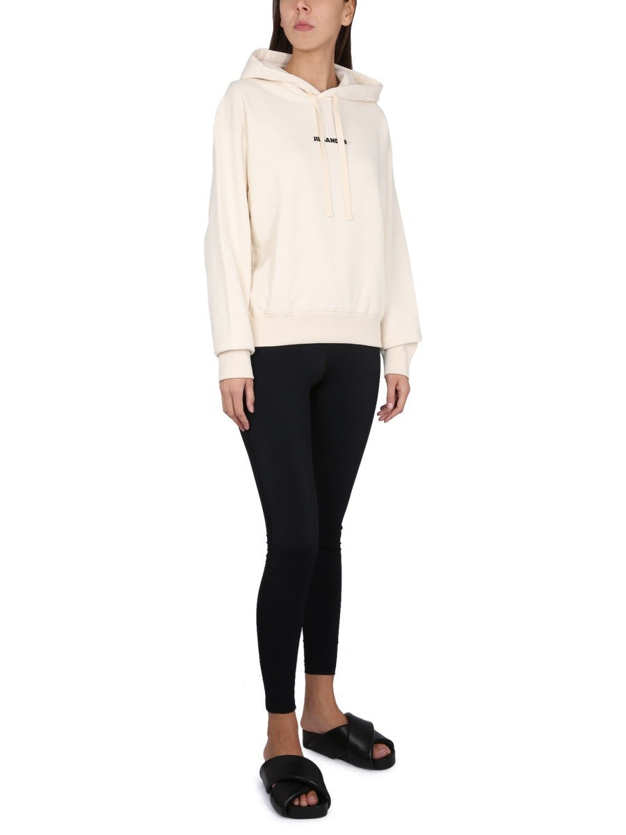 JIL SANDER LEGGINGS WITH LOGO