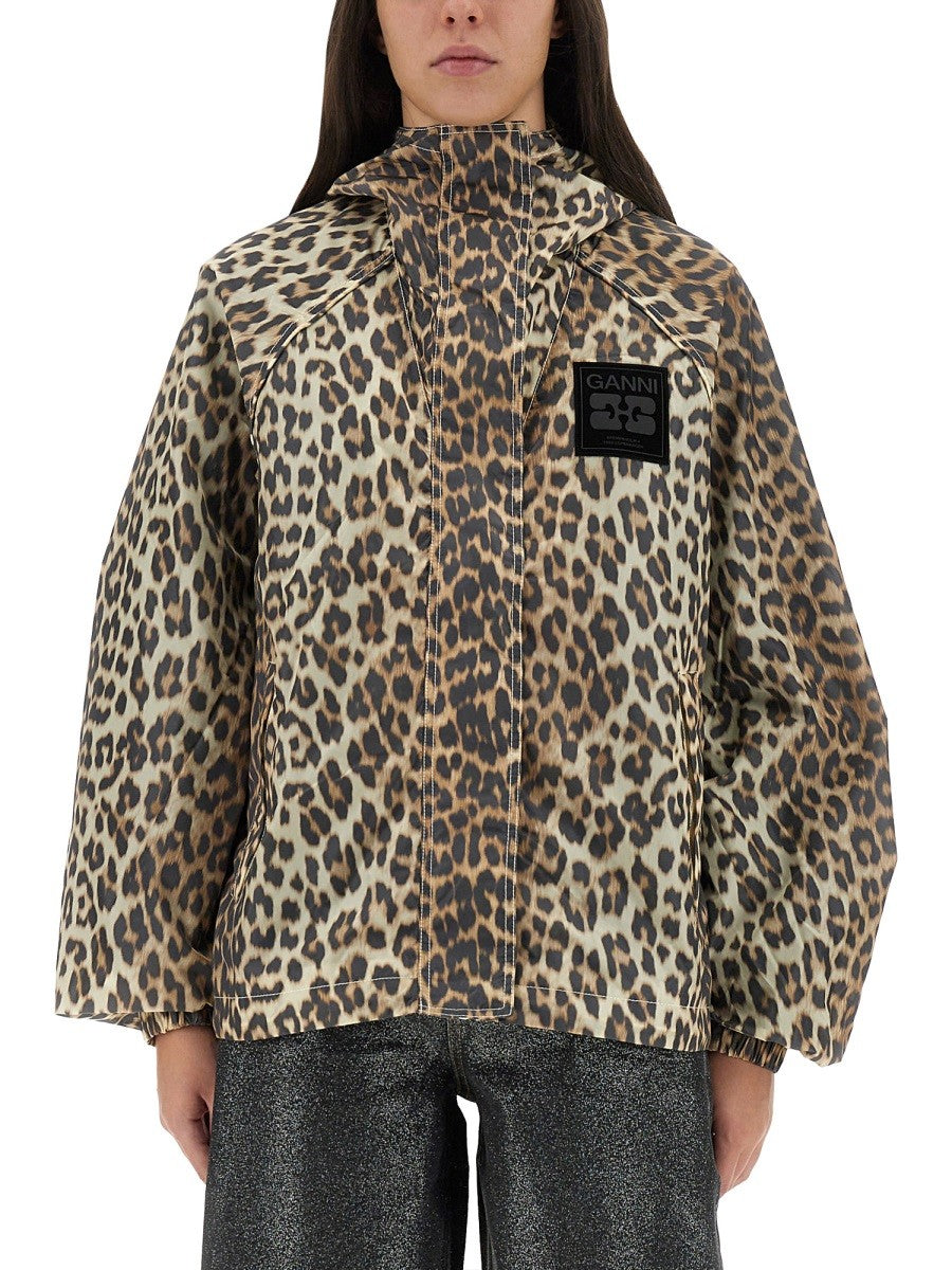 GANNI LEOPARD PRINT JACKET