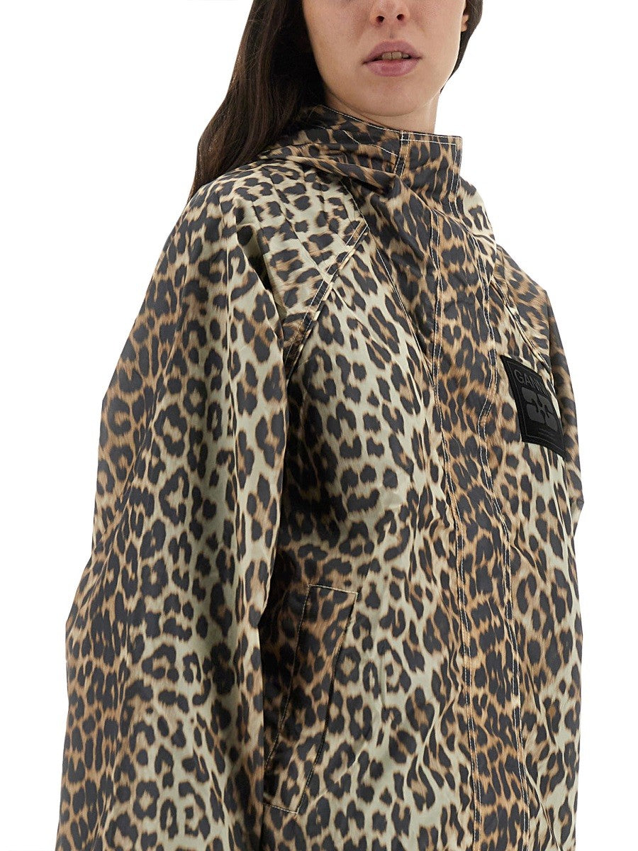 GANNI LEOPARD PRINT JACKET