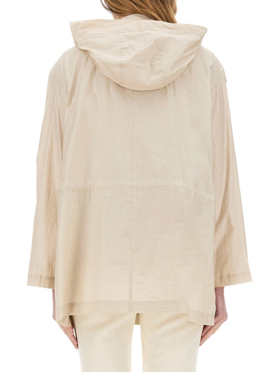 FAY LINEN AND COTTON CANVAS PARKA