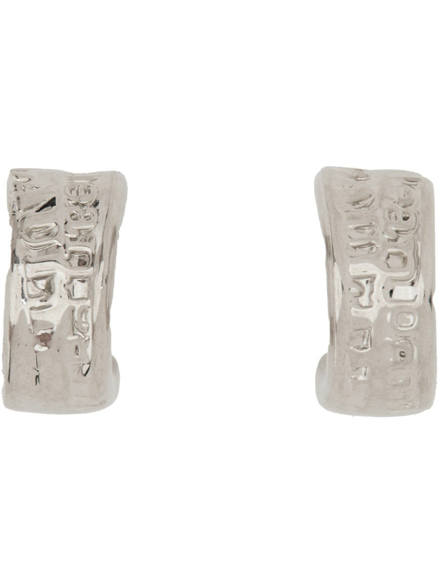 JEAN PAUL GAULTIER LOGO EARRINGS