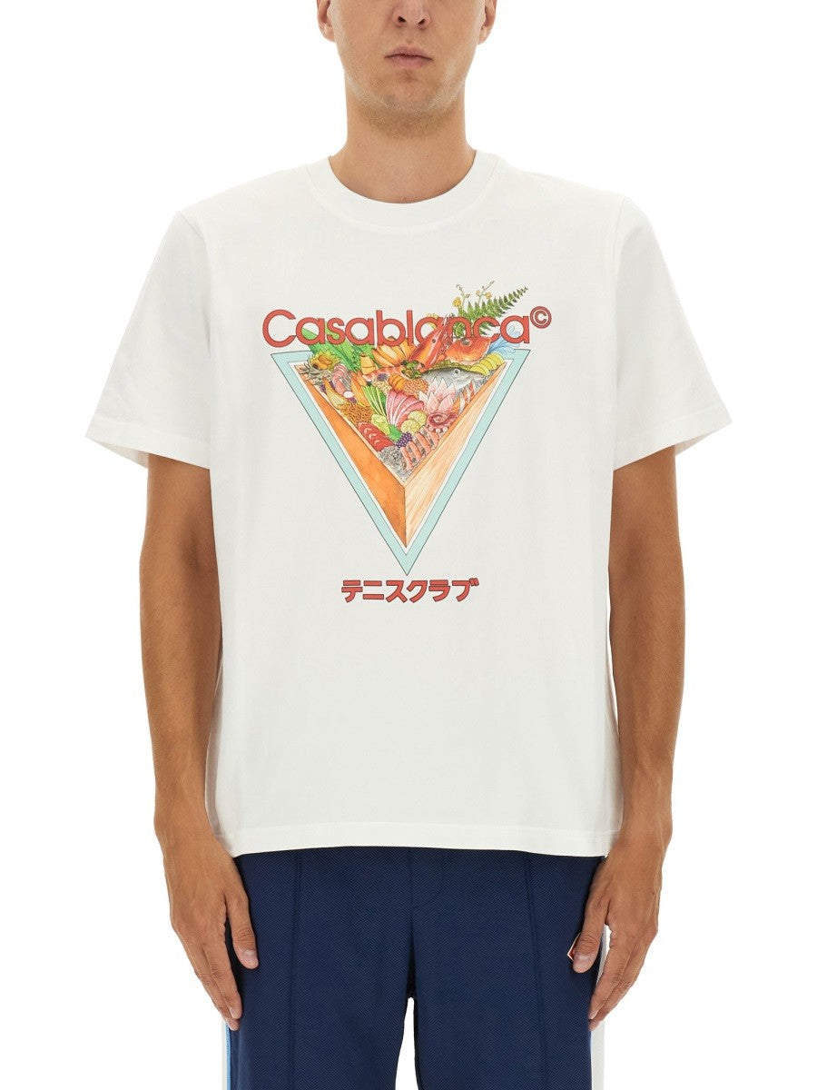 CASABLANCA LOGO PRINT T-SHIRT