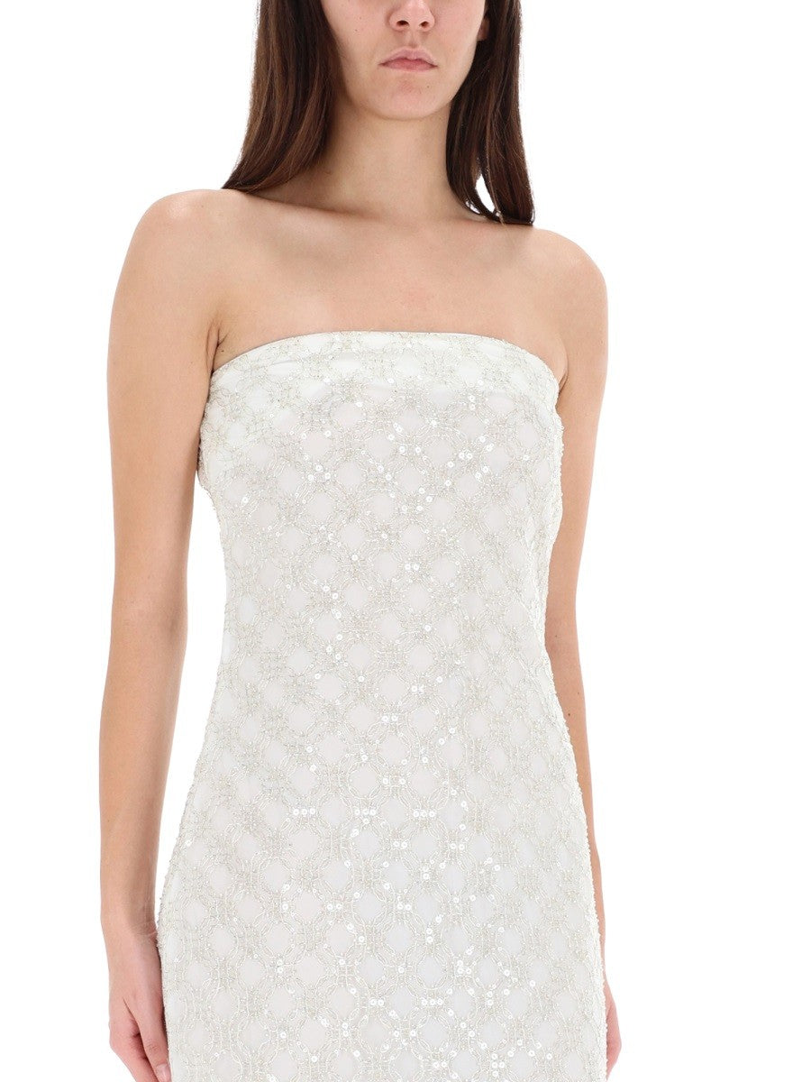 ROTATE BIRGER CHRISTENSEN LONG DRESS WITH BEADS