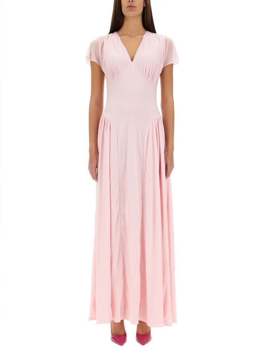 ROTATE BIRGER CHRISTENSEN LONG DRESS WITH DRAPE
