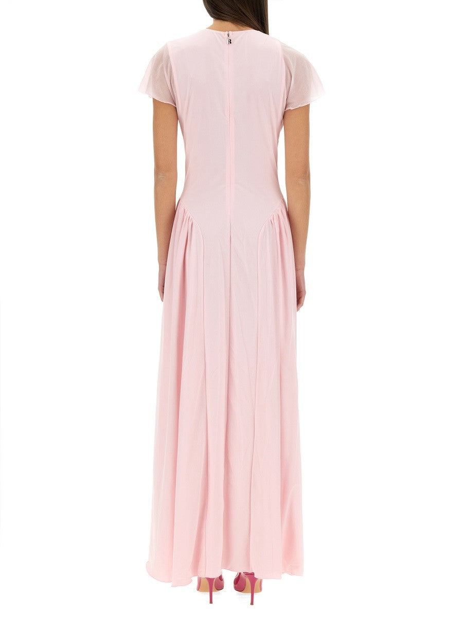 ROTATE BIRGER CHRISTENSEN LONG DRESS WITH DRAPE