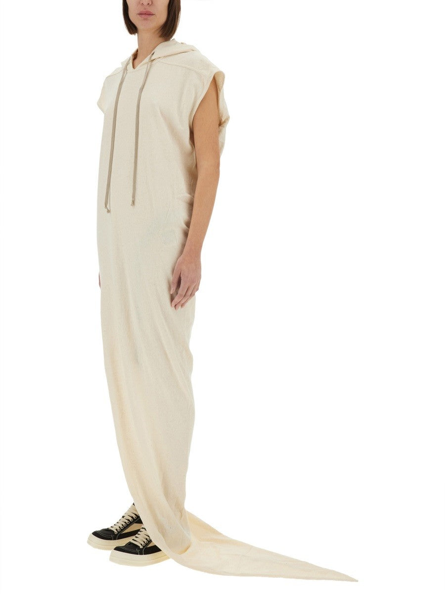 RICK OWENS DRKSHDW LONG DRESS WITH HOOD