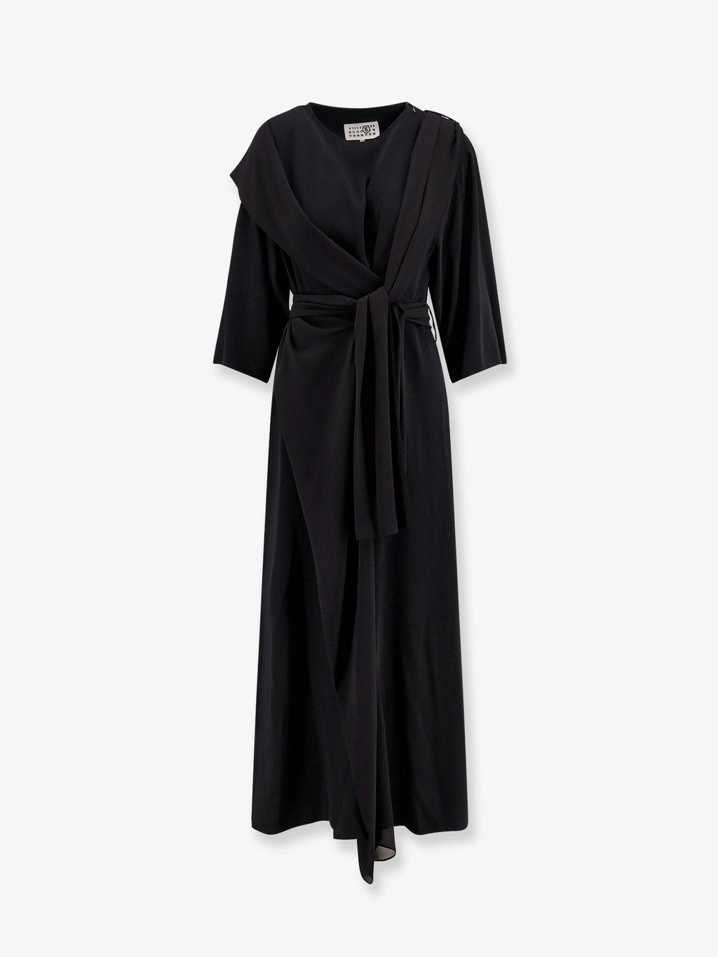 MM6 MAISON MARGIELA Long jersey dress with satin inserts