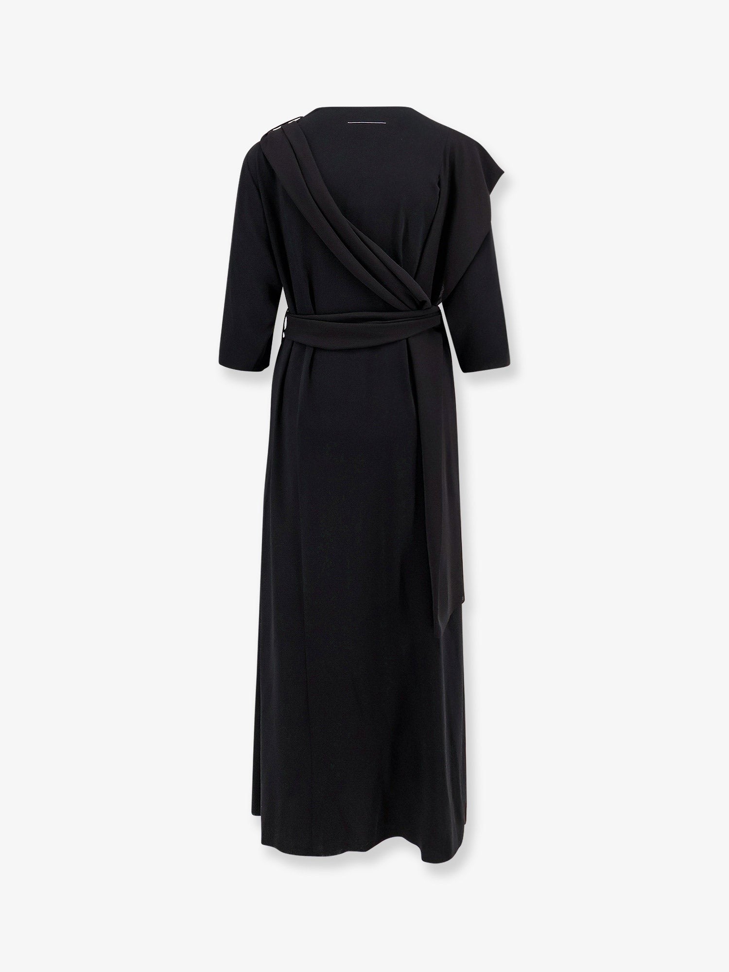 MM6 MAISON MARGIELA Long jersey dress with satin inserts