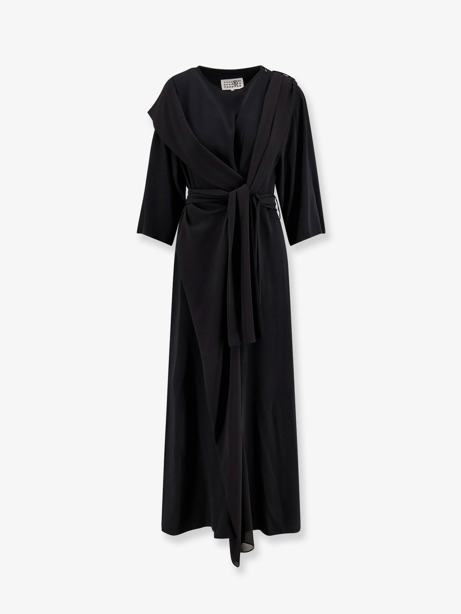 MM6 MAISON MARGIELA Long jersey dress with satin inserts