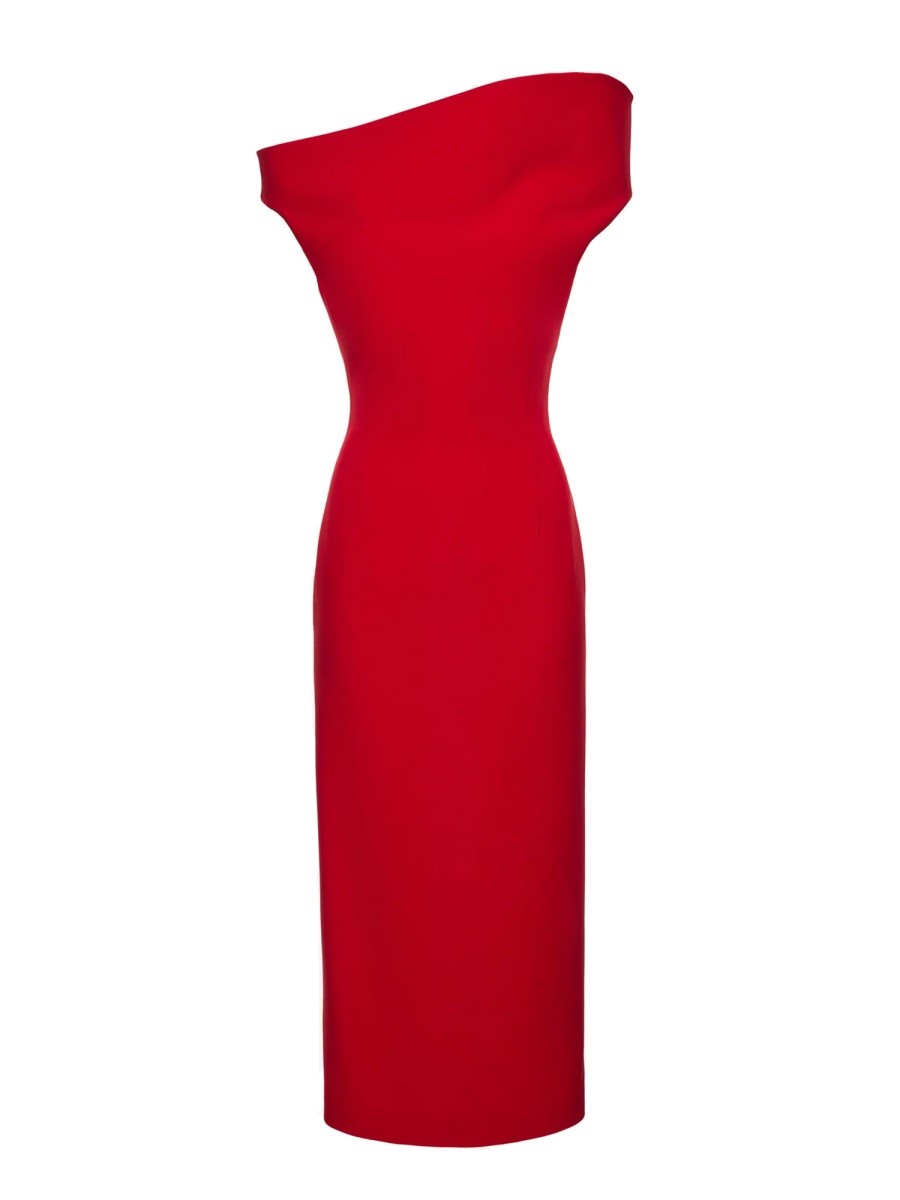 MAGDA BUTRYM LONG ONE-SHOULDER DRESS