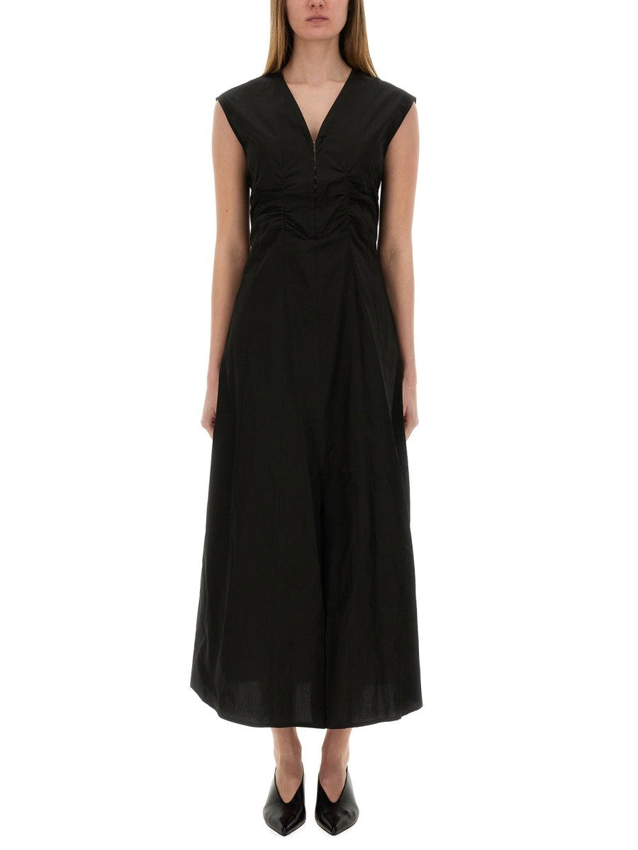 ALYSI LONG POPLIN DRESS