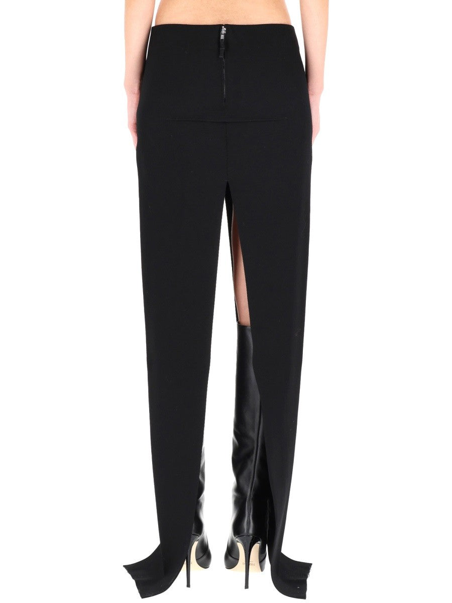 RICK OWENS LONG SKIRT WITH CENTER SLITS