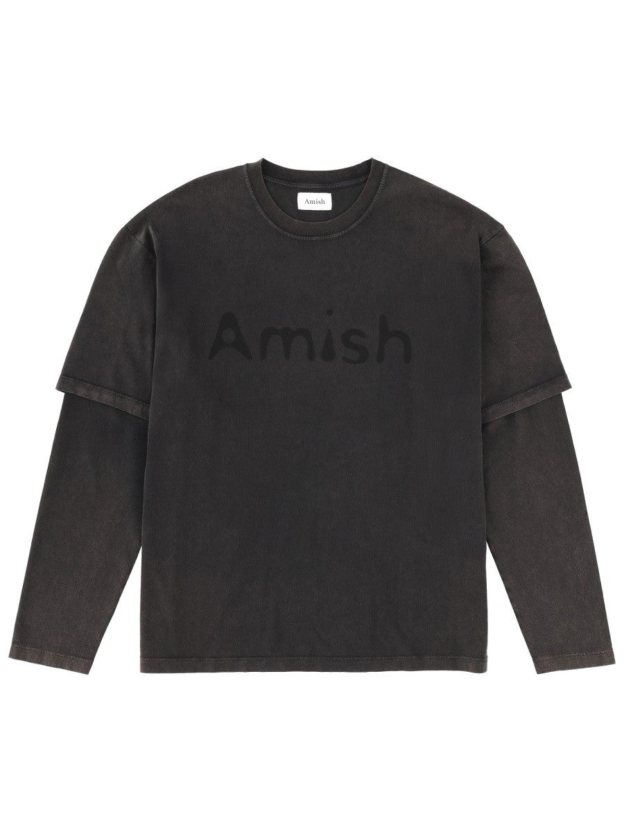 AMISH LONG SLEEVE DOUBLE T-SHIRT