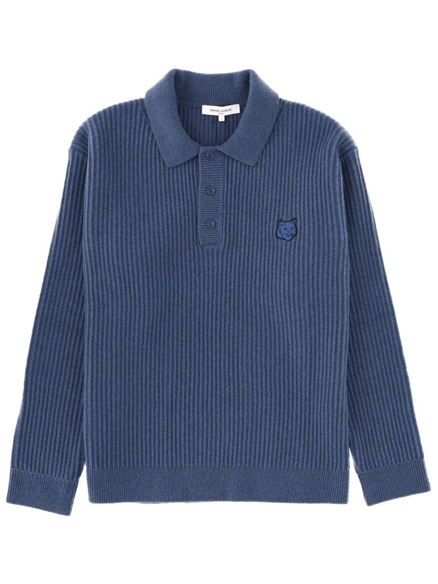 Maison Kitsune LONG-SLEEVED POLO SHIRT