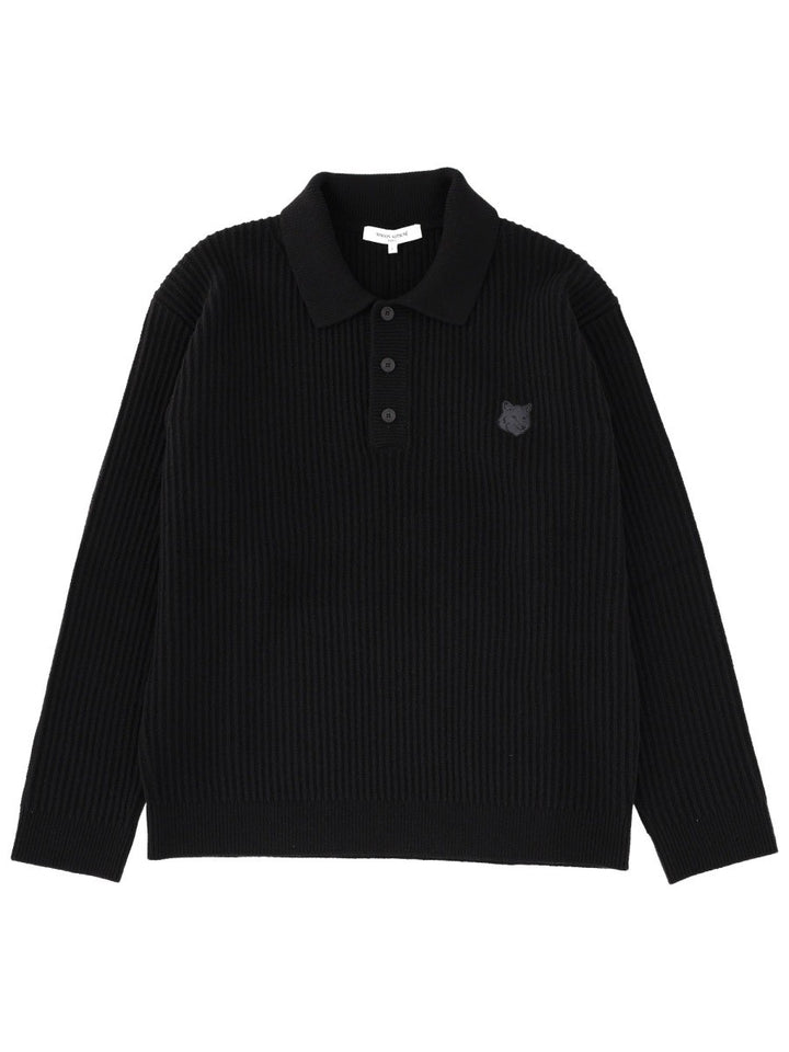 Maison Kitsune LONG-SLEEVED POLO SHIRT