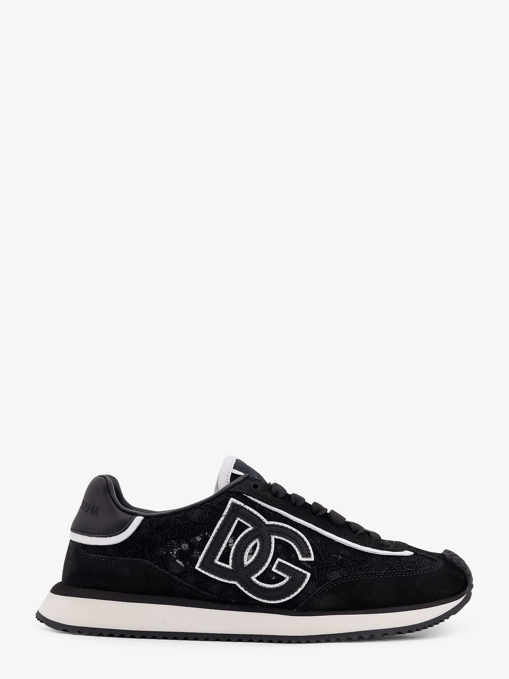 Dolce & Gabbana Low-top lace sneakers with suede inserts