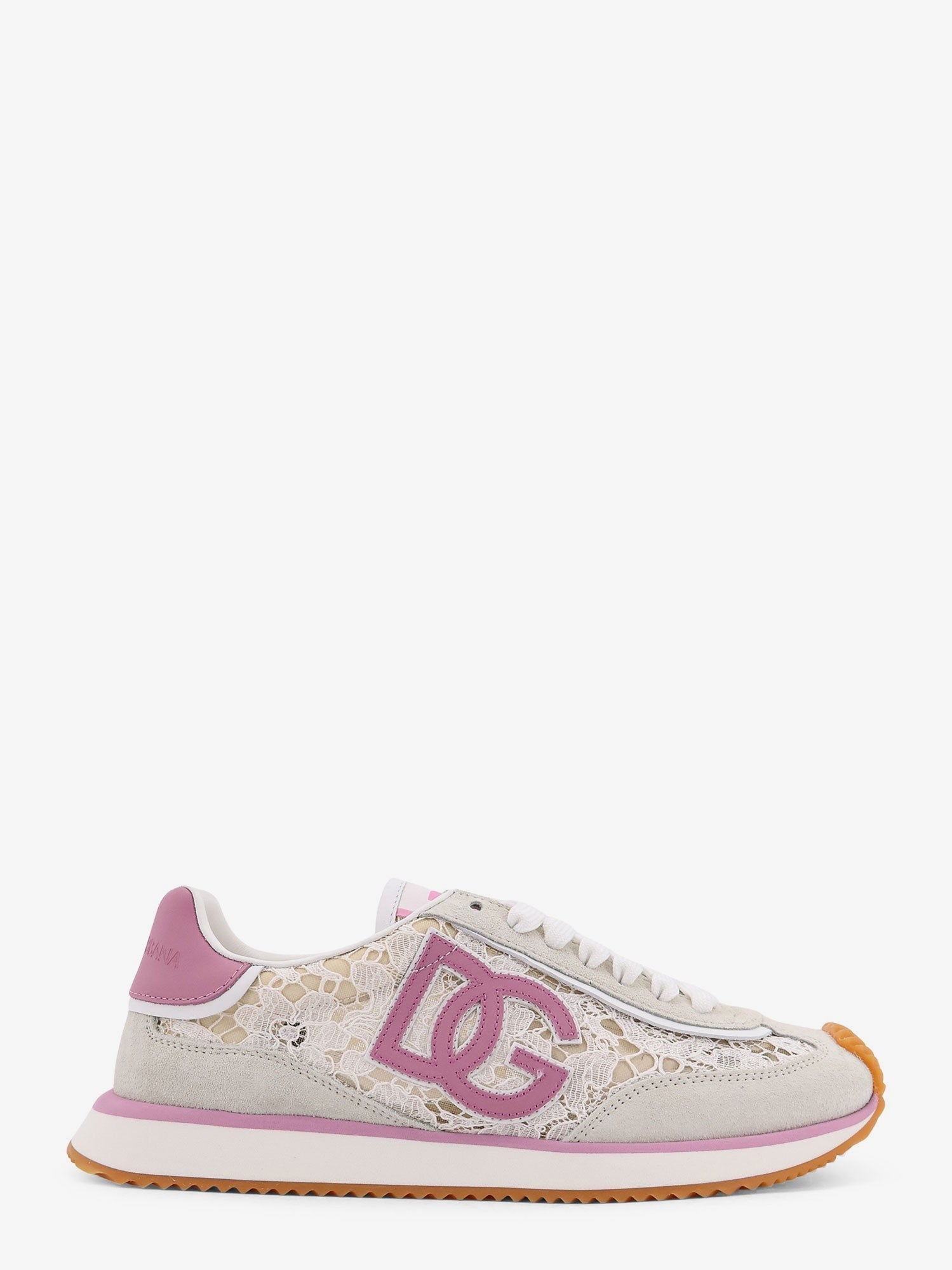 Dolce & Gabbana Low-top lace sneakers with suede inserts