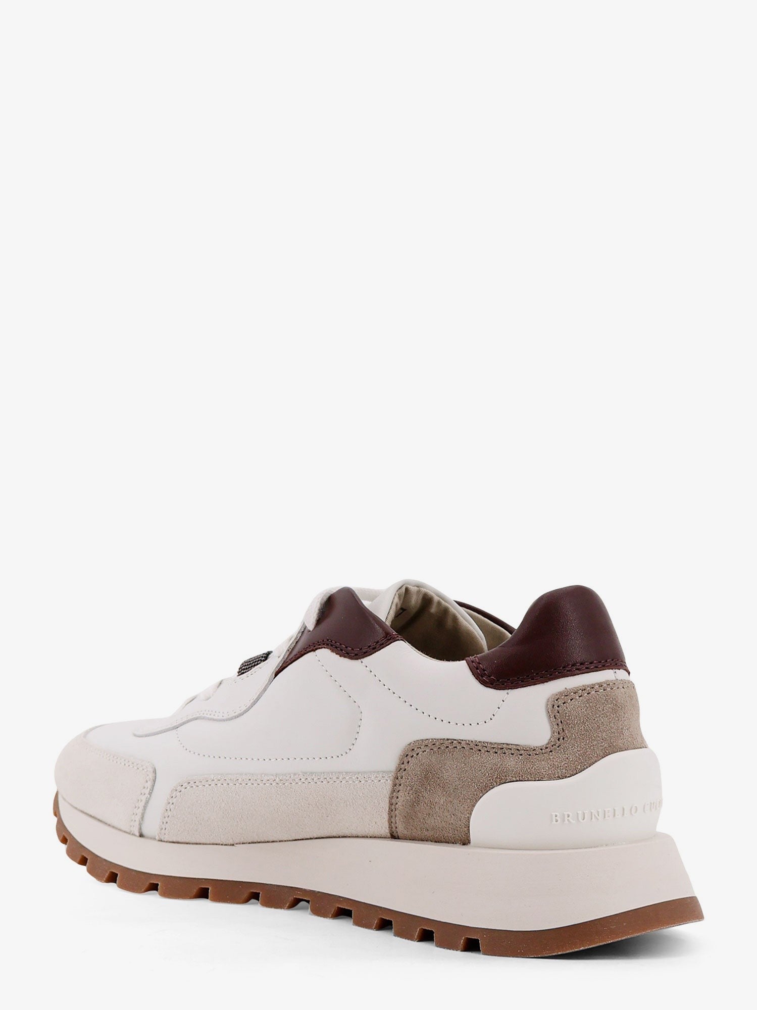 Brunello Cucinelli Low-top leather sneakers with Monili detail