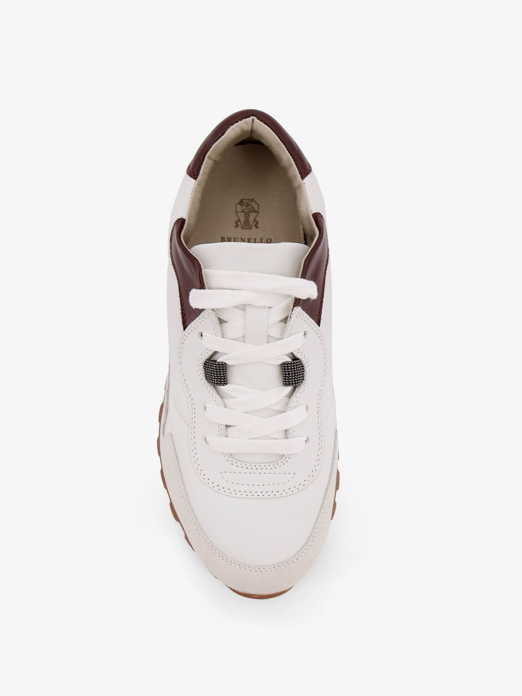 Brunello Cucinelli Low-top leather sneakers with Monili detail