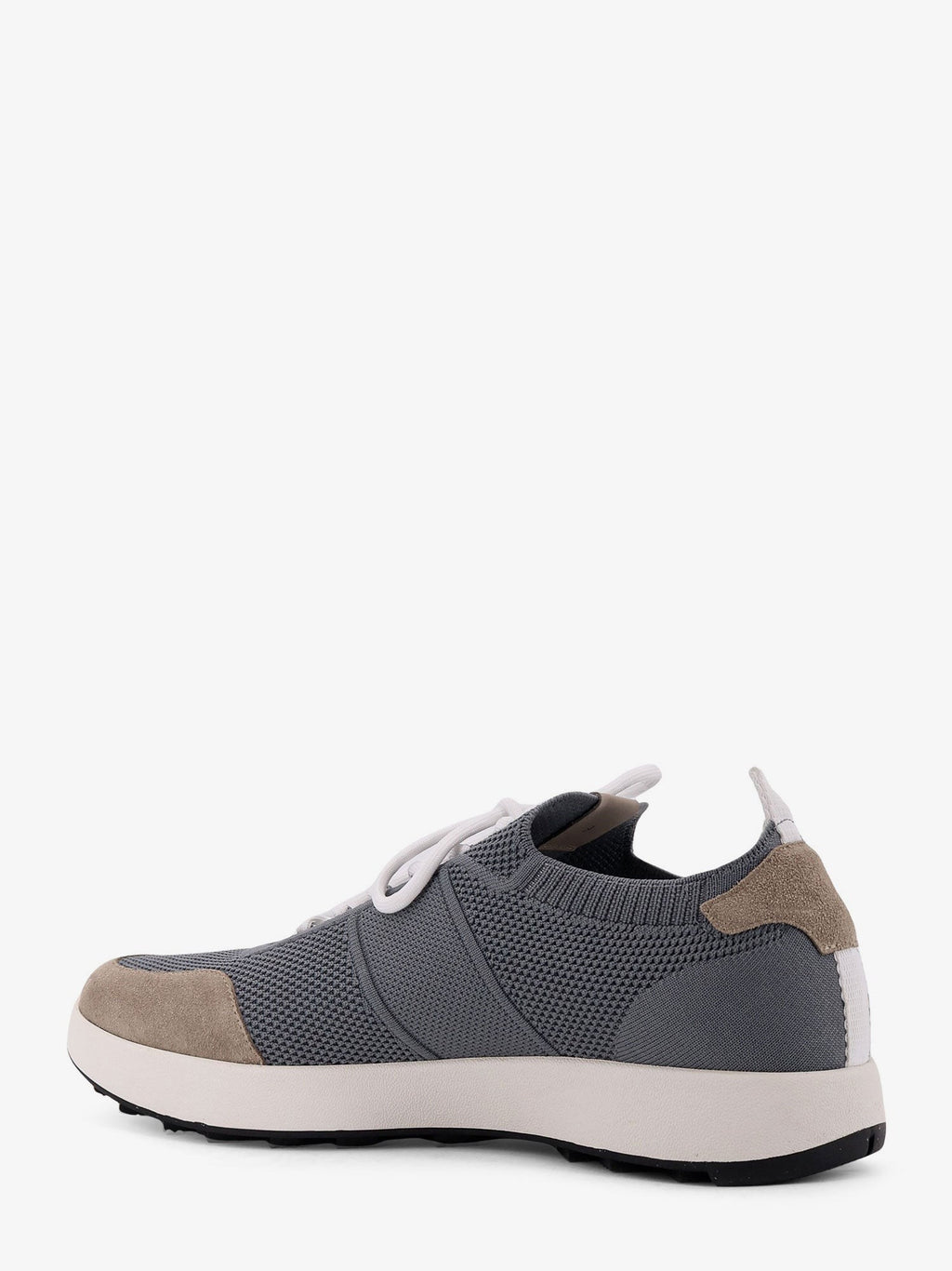 KITON CIRO PAONE Low-top mesh sneakers with suede profiles