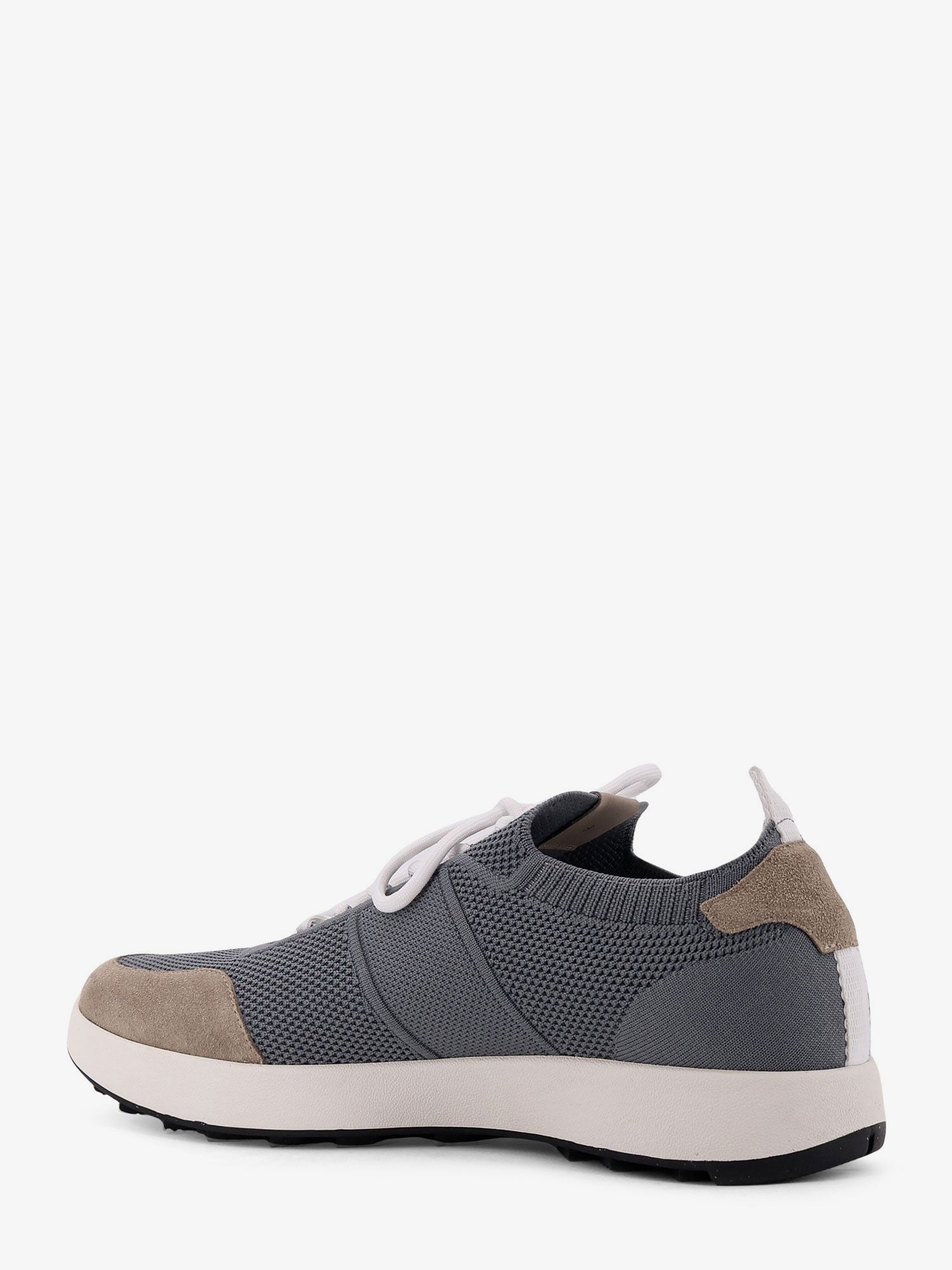 KITON CIRO PAONE Low-top mesh sneakers with suede profiles