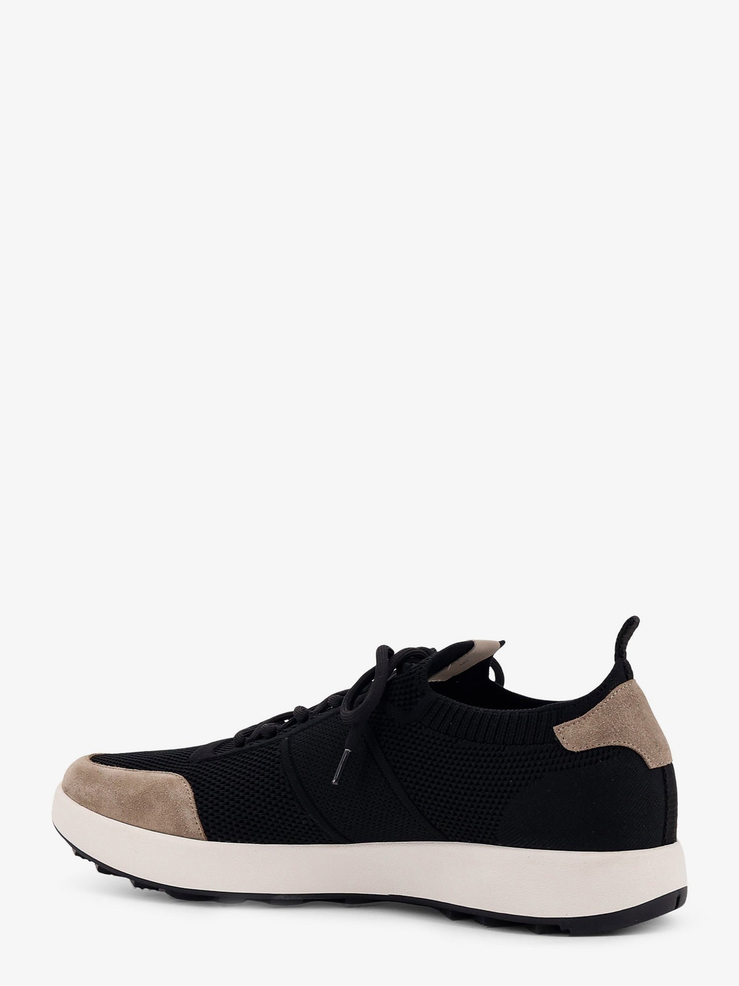 KITON CIRO PAONE Low-top mesh sneakers with suede profiles