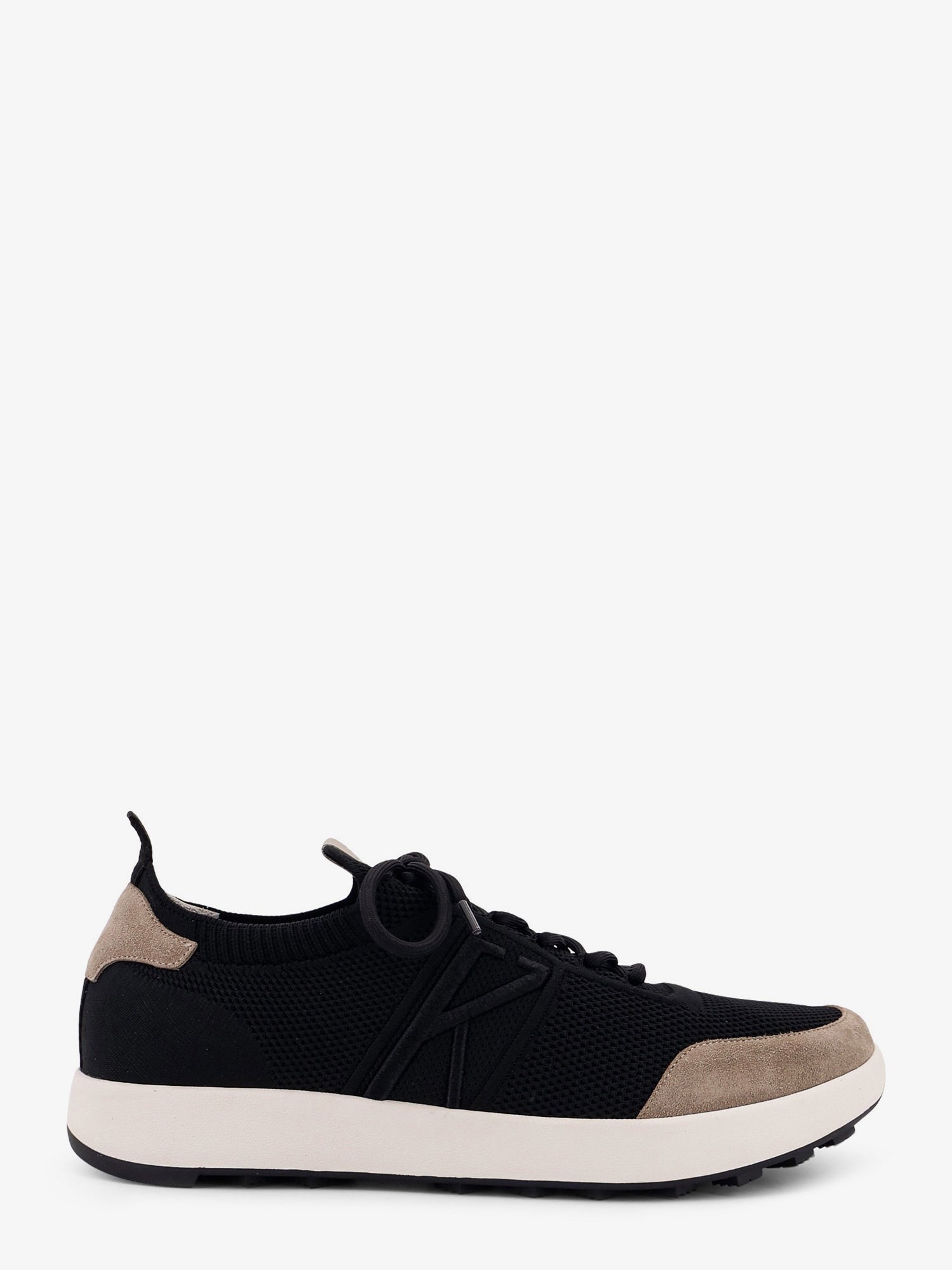 KITON CIRO PAONE Low-top mesh sneakers with suede profiles