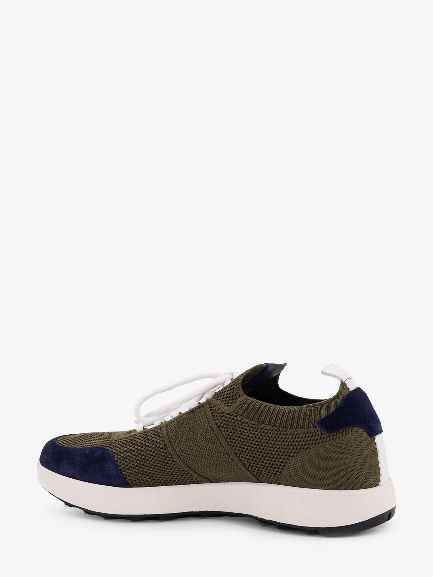 KITON CIRO PAONE Low-top mesh sneakers with suede profiles
