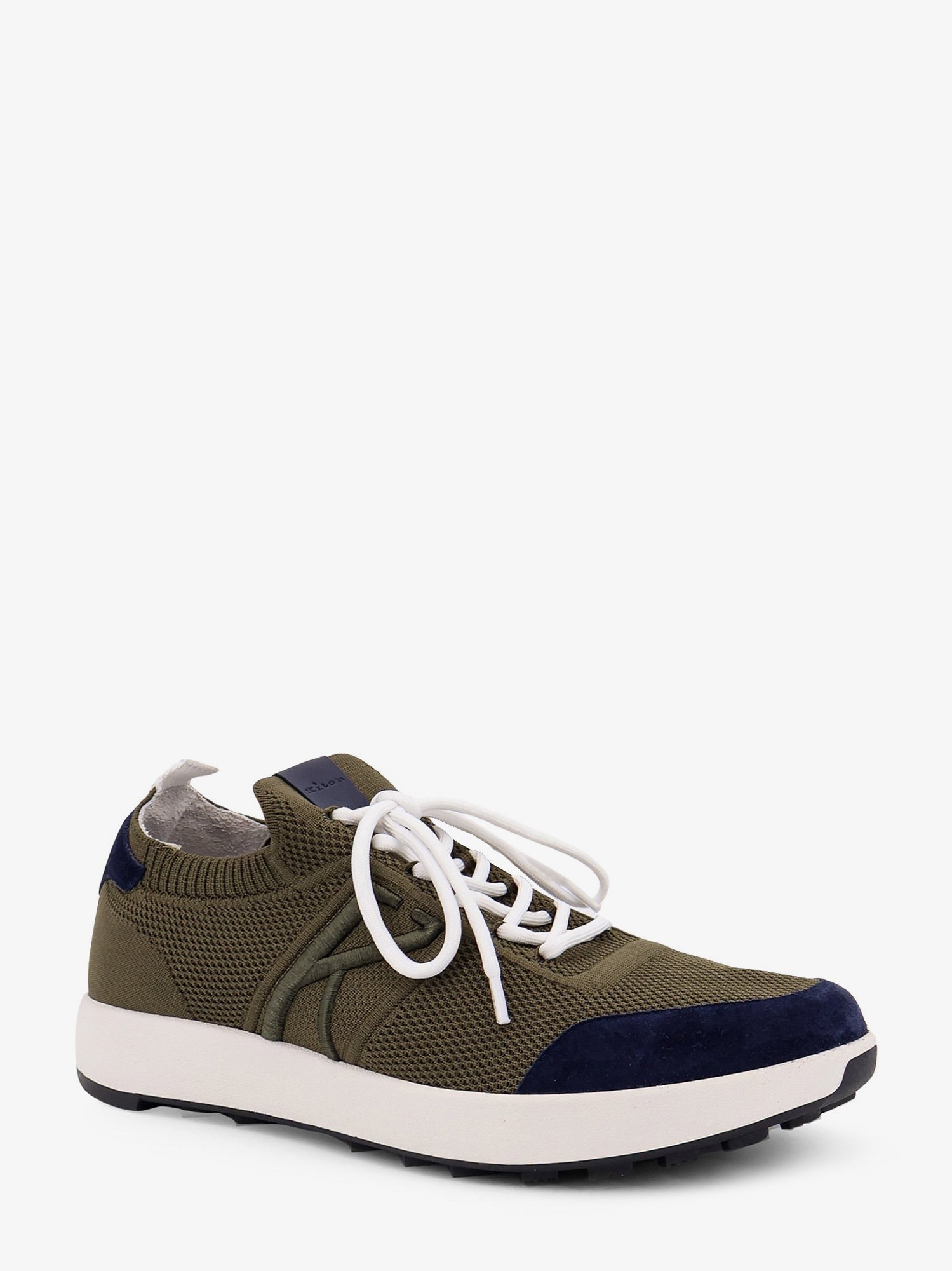 KITON CIRO PAONE Low-top mesh sneakers with suede profiles